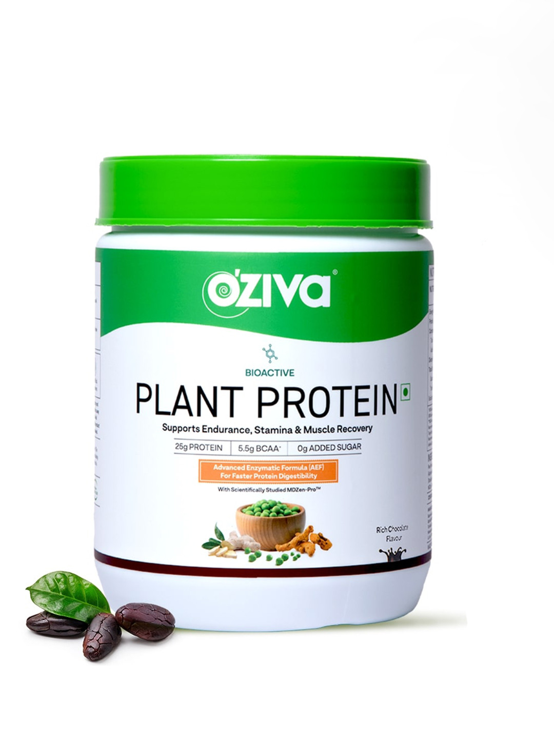 OZiva Bioactive Plant Protein - 500g - Rich Chocolate
