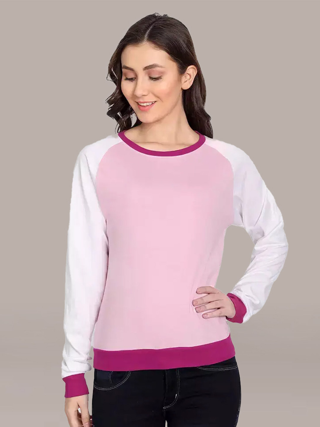 iki chic Women Pink Colourblocked T-shirt