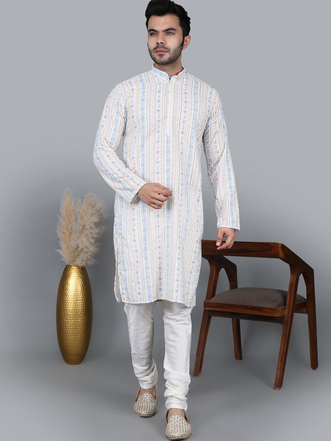 MAG Men Tread Work Kurta with Churidar