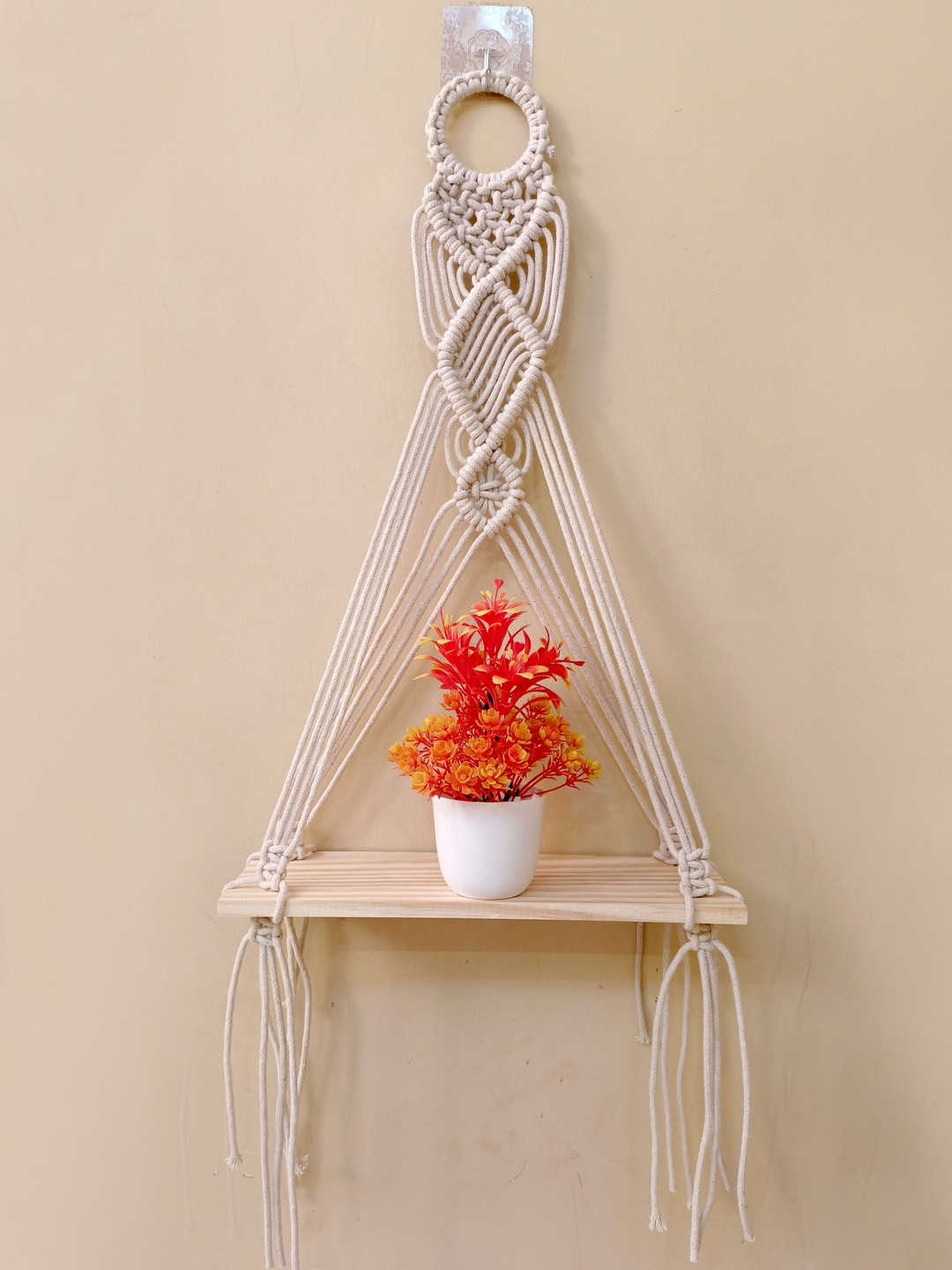Aain Wall Hanging Home Decorations Wood & Cotton Dori