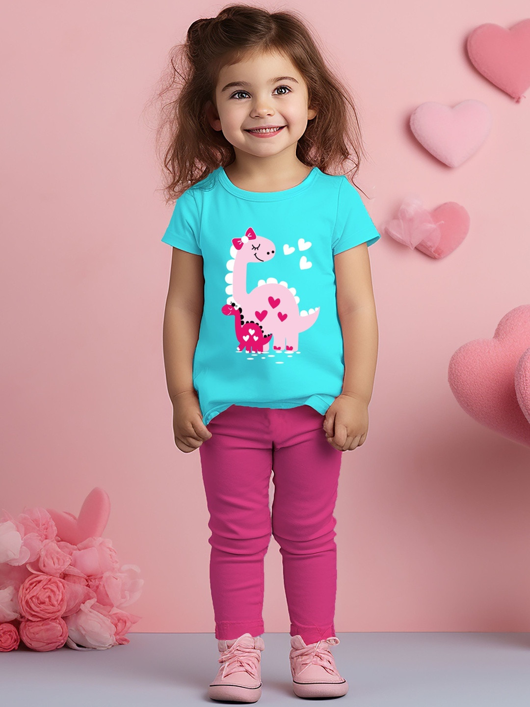 Luke & Lilly Girls Multi Colored Cotton Blend Casual Clothing Set