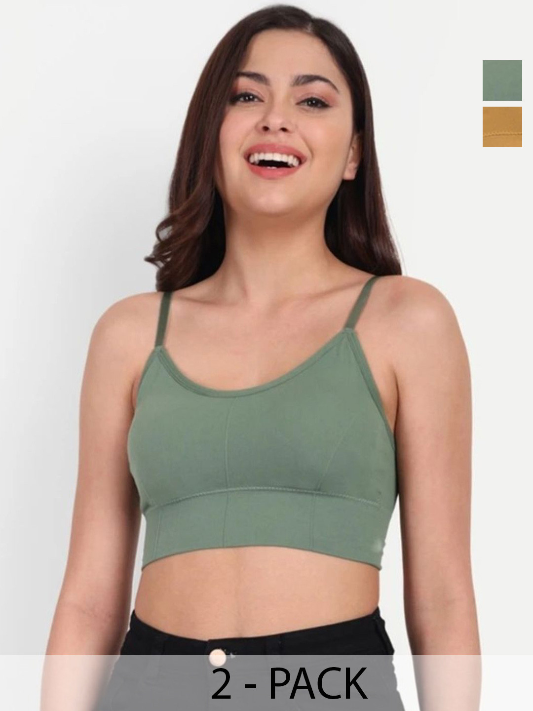 KALP CRAZE Women Pack of 2 Full Coverage Non-Wired Lightly Padded Everyday Bra