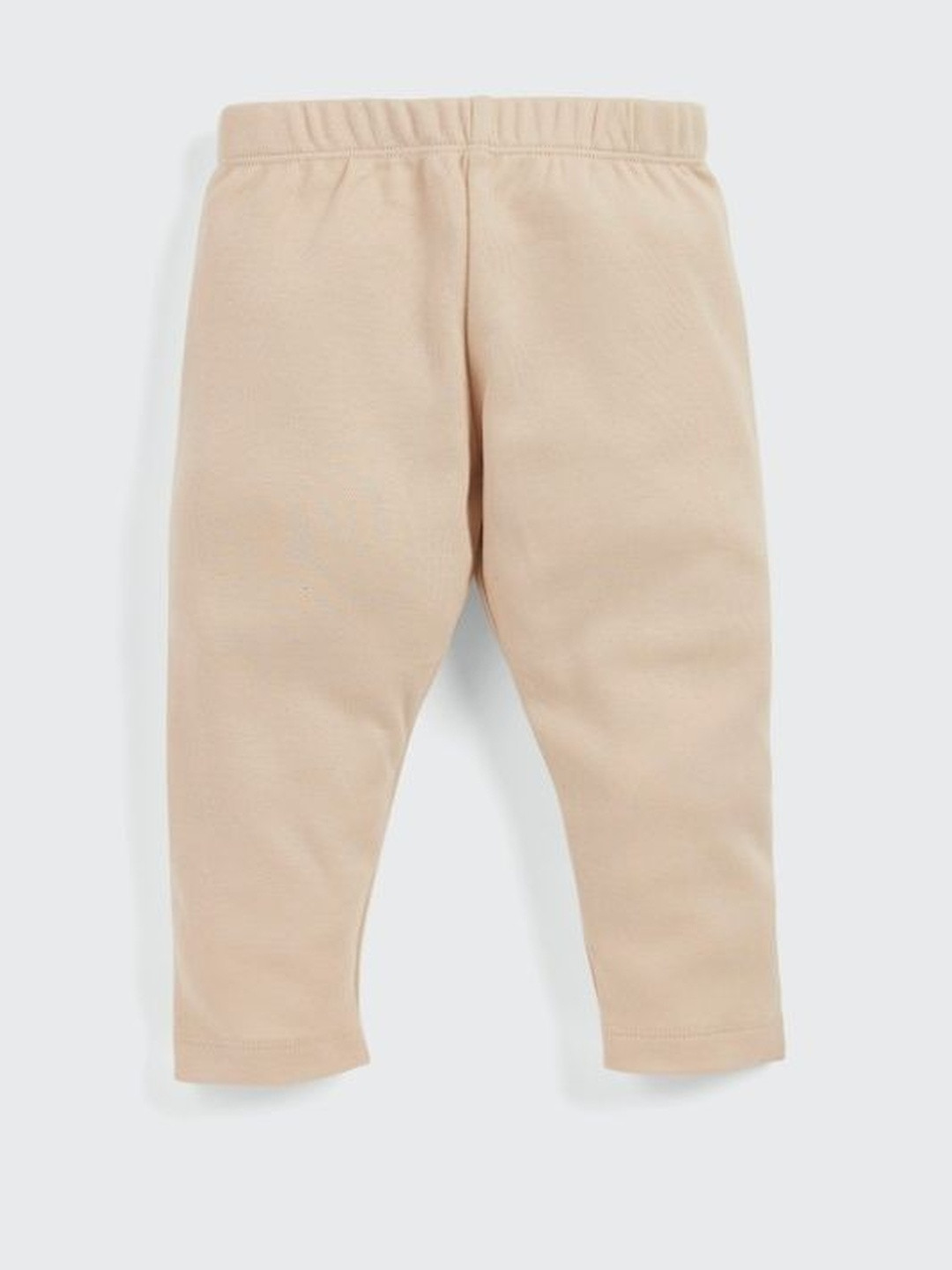 SPROG COLLECTION Kids Unisex Beige Solid Ankle Length Cotton Leggings