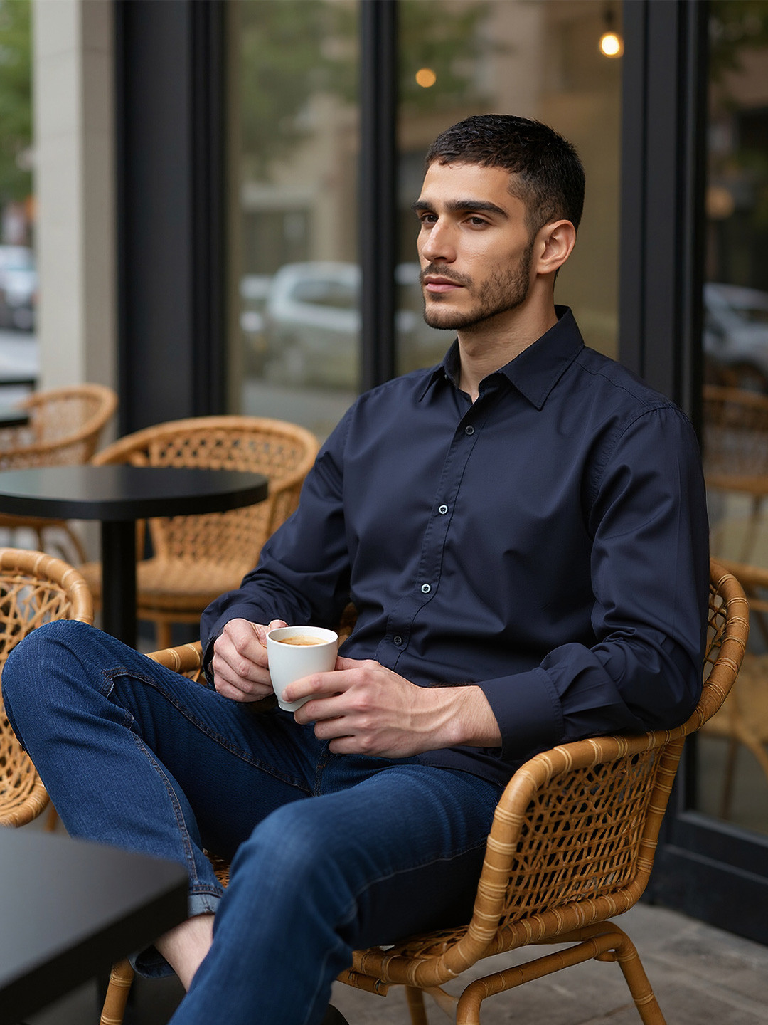 COVE AND LANE India Slim Fit Modnight Casual Shirt