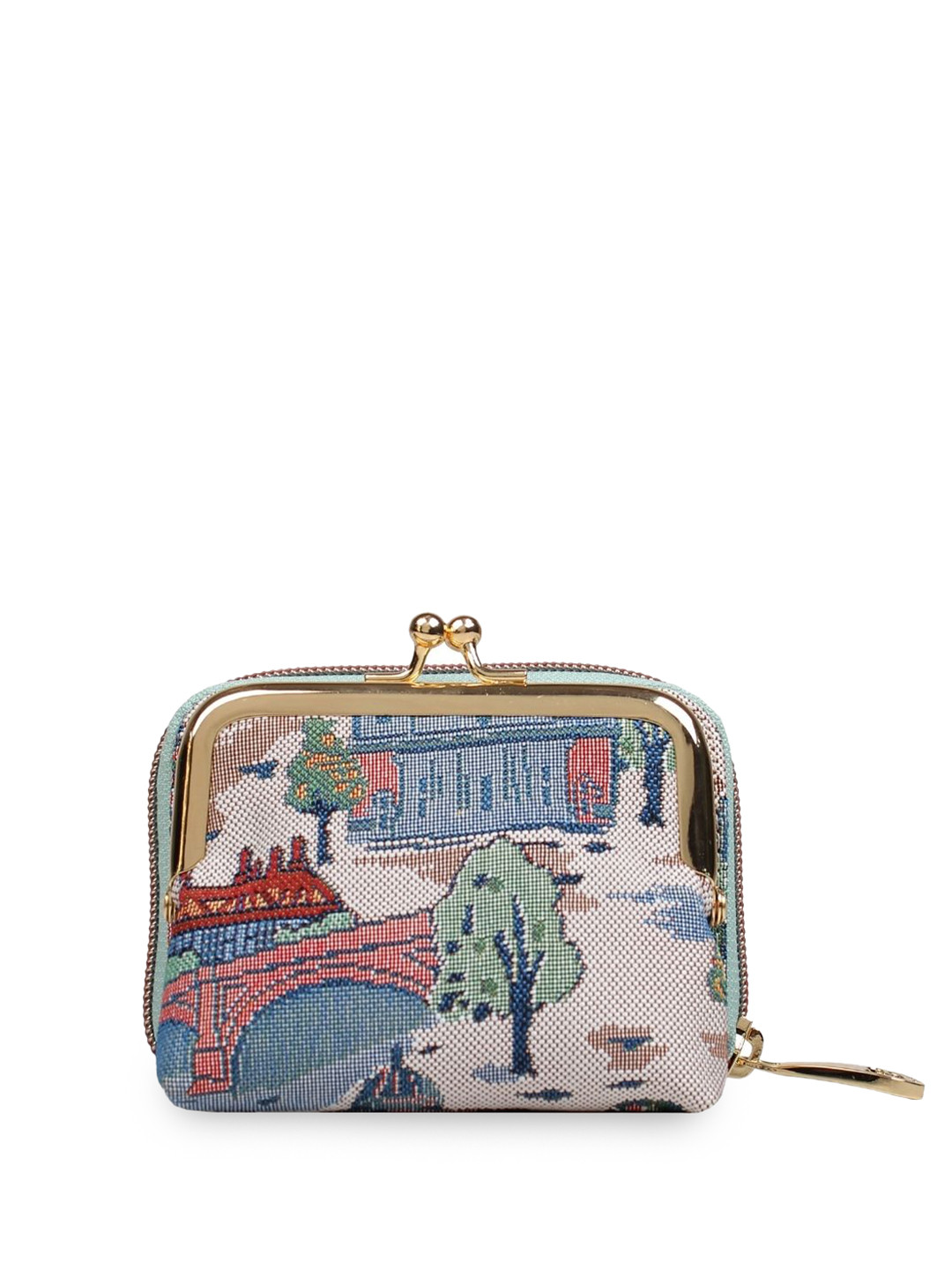 Henney Bear Women Floral Textured Money Clip