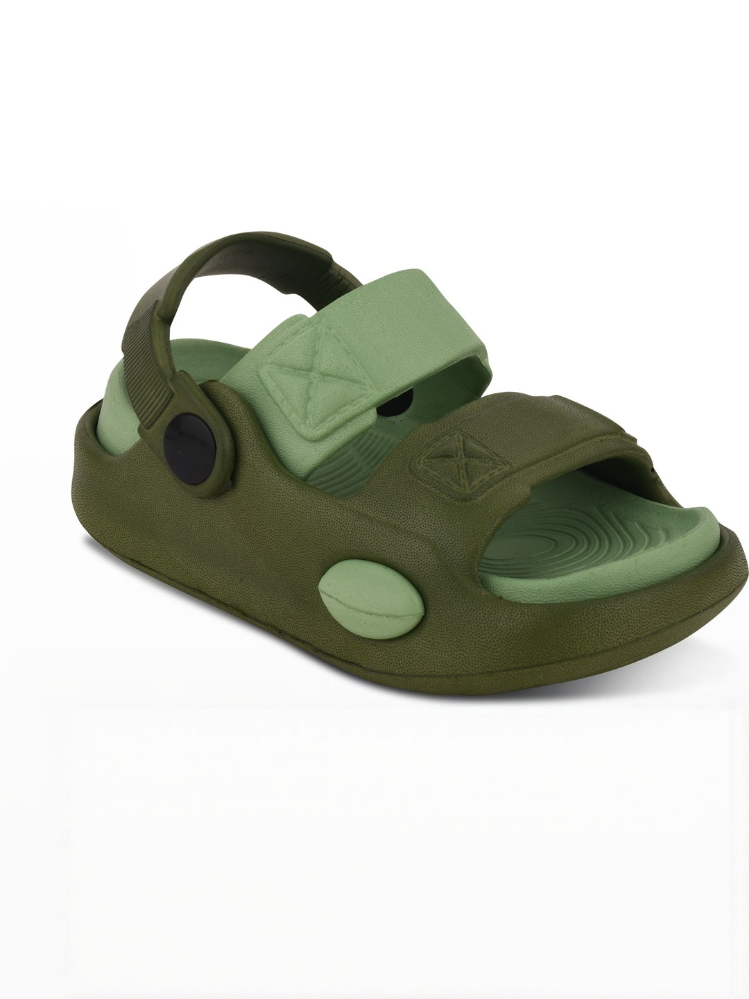 Trump Kids Unisex Green Solid Rubber EVA Clogs Casual Flip Flops