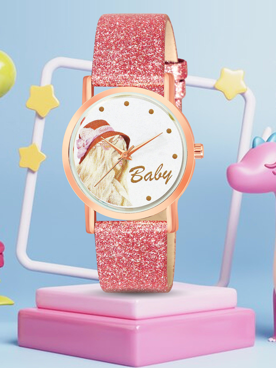 YOUNG MISSION Girls Printed Dial & Straps Analogue Watch BT 004 PK 01