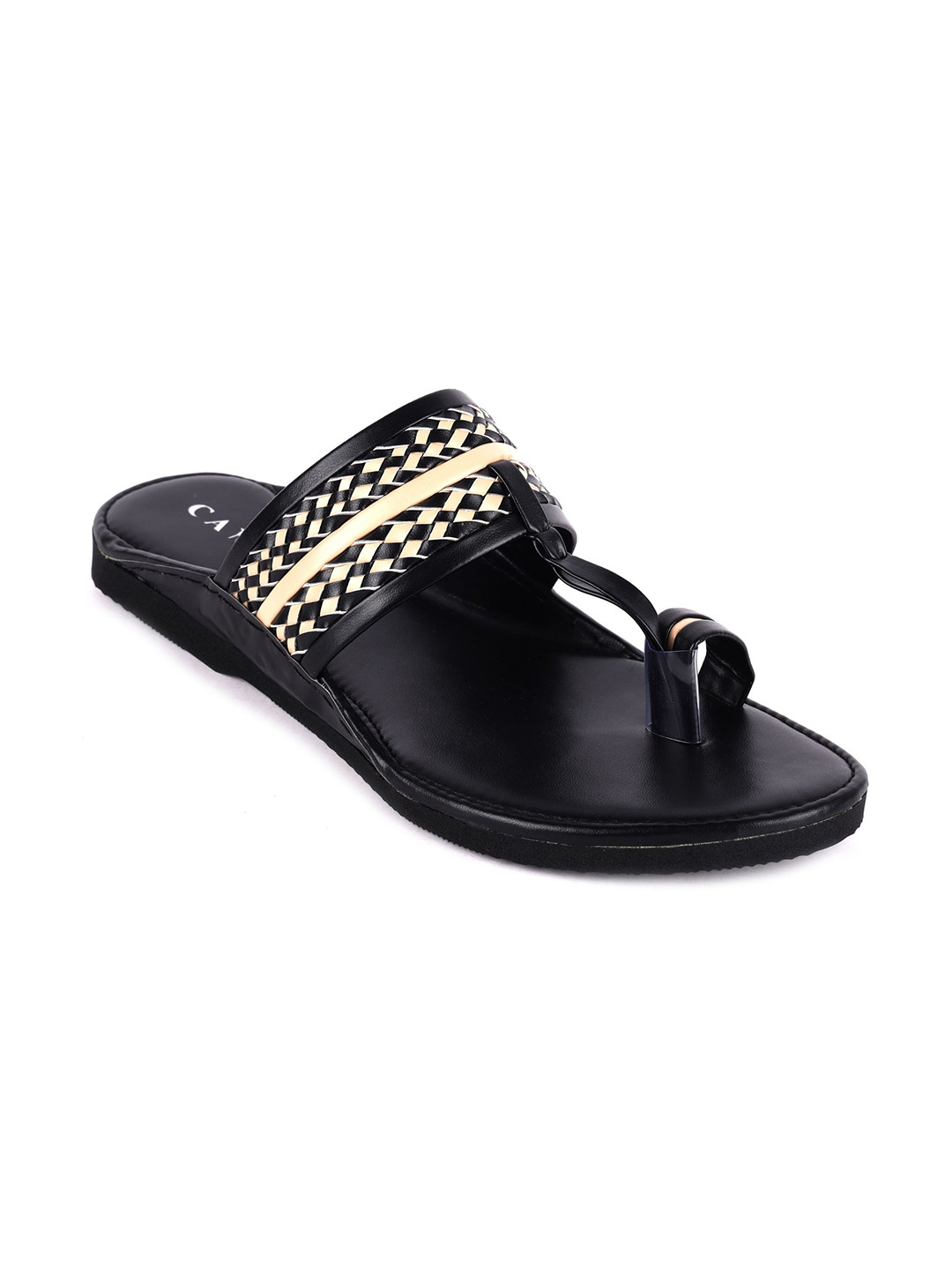 CANVI - TAKE CHANGE TO MAKE CHANGE Men Textured Leather Comfort Sandals