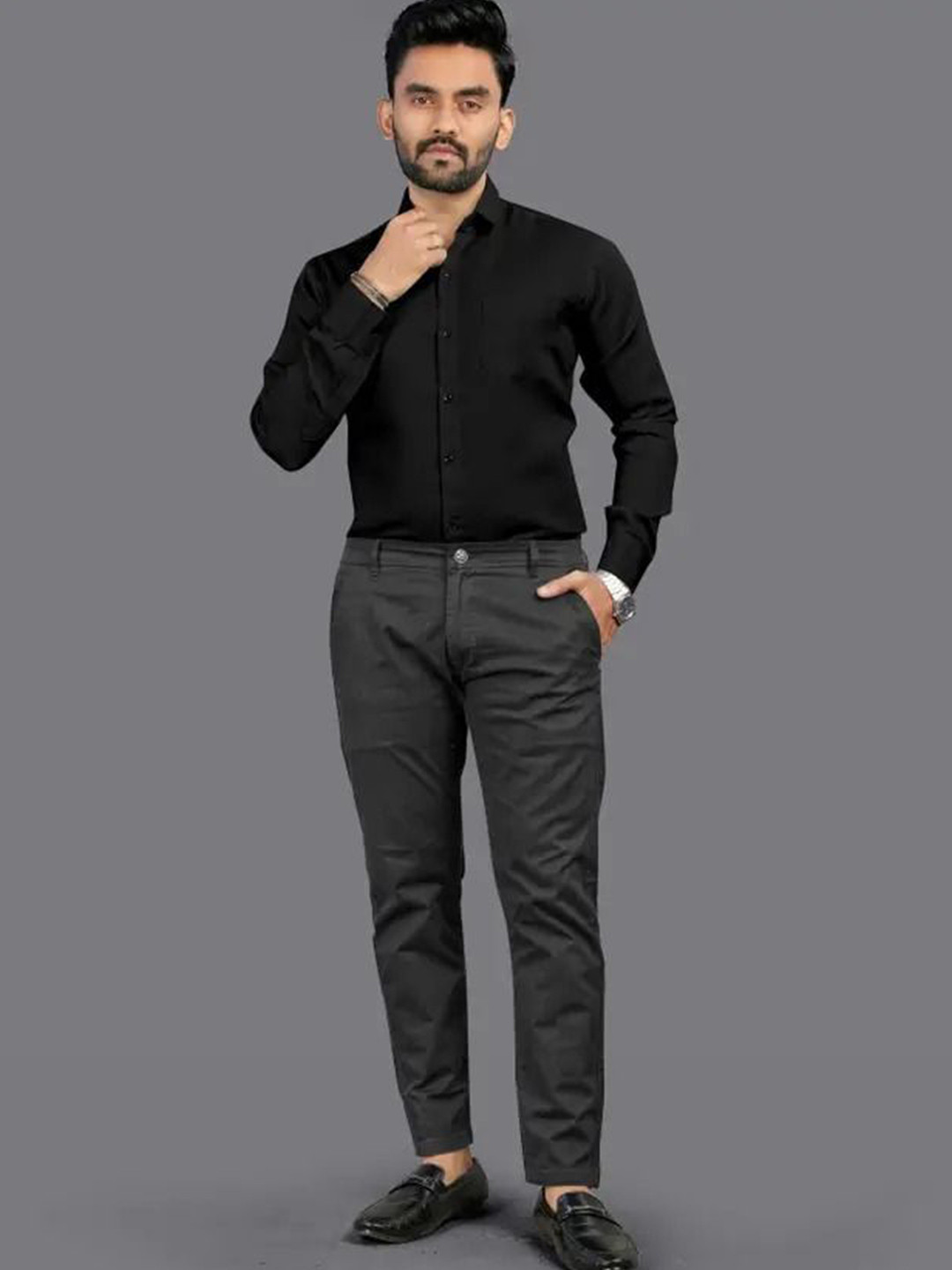 Tiarakrafts Men Long Sleeves Slim Fit Shirt