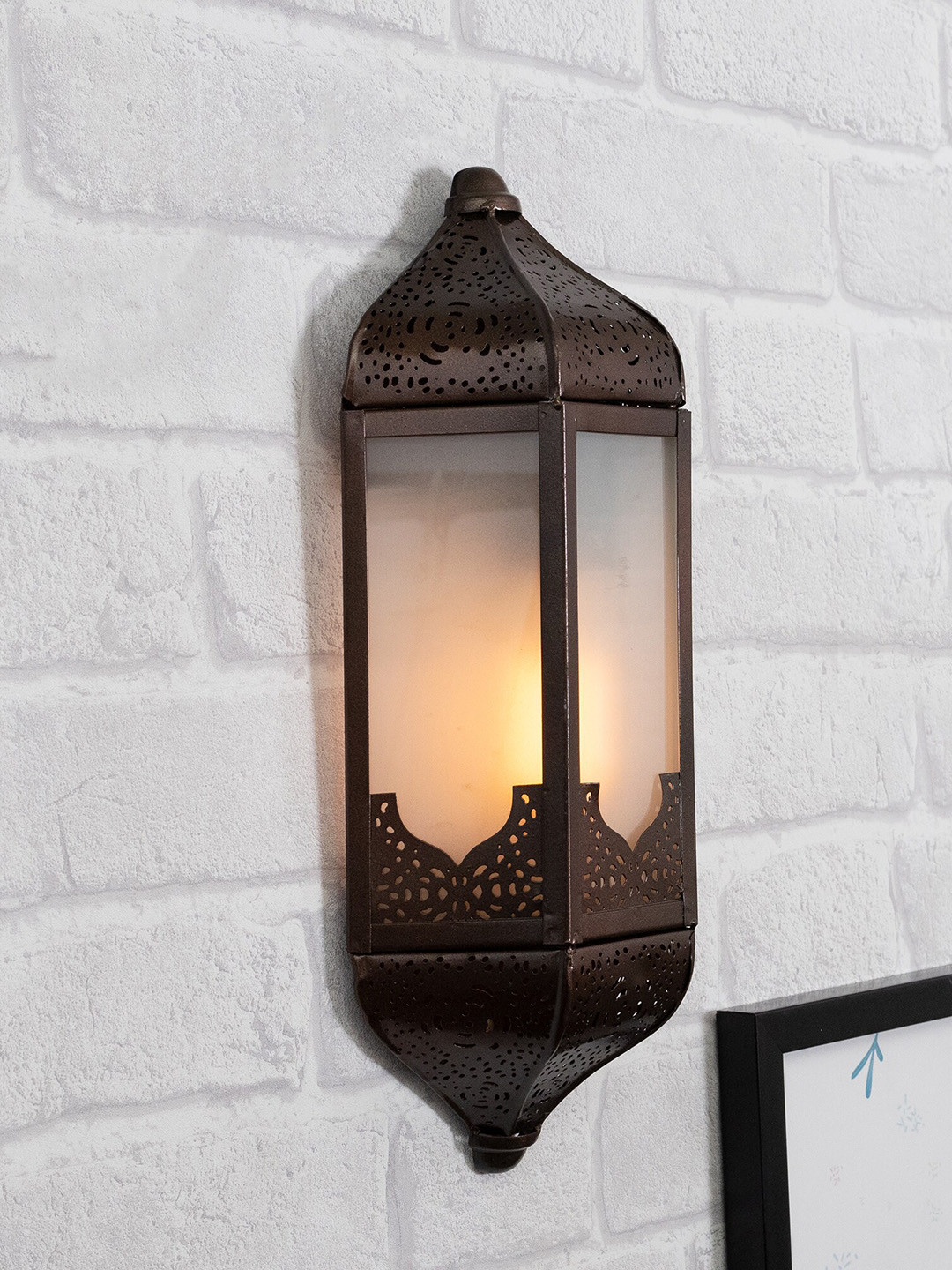 Homesake Copper-Toned Vintage Moroccan Wall Lamp