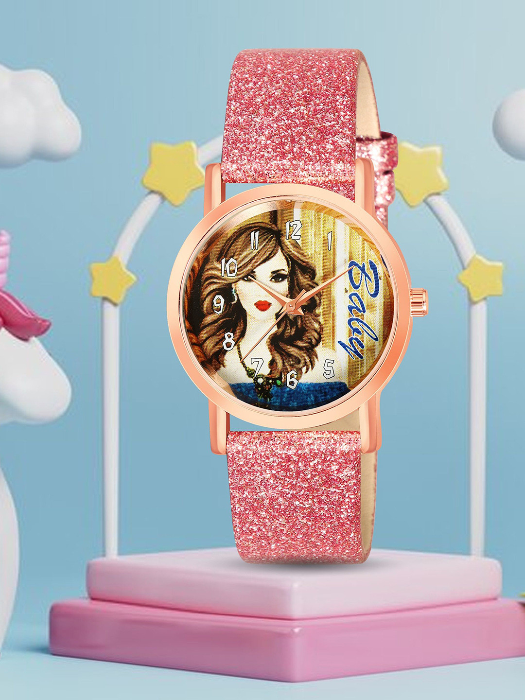 YOUNG MISSION Girls Printed Dial & Straps Analogue Watch BT 004 PK 05