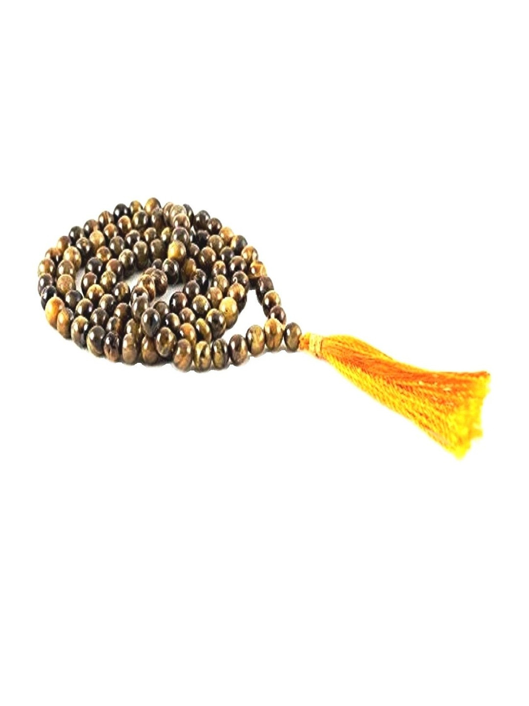 numeroastro Unisex Tiger Eye Stone Round Beads Hand Knotted Mala