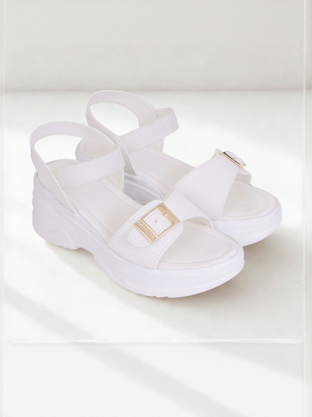 CST Lifestyle Women White Solid Platform Heels