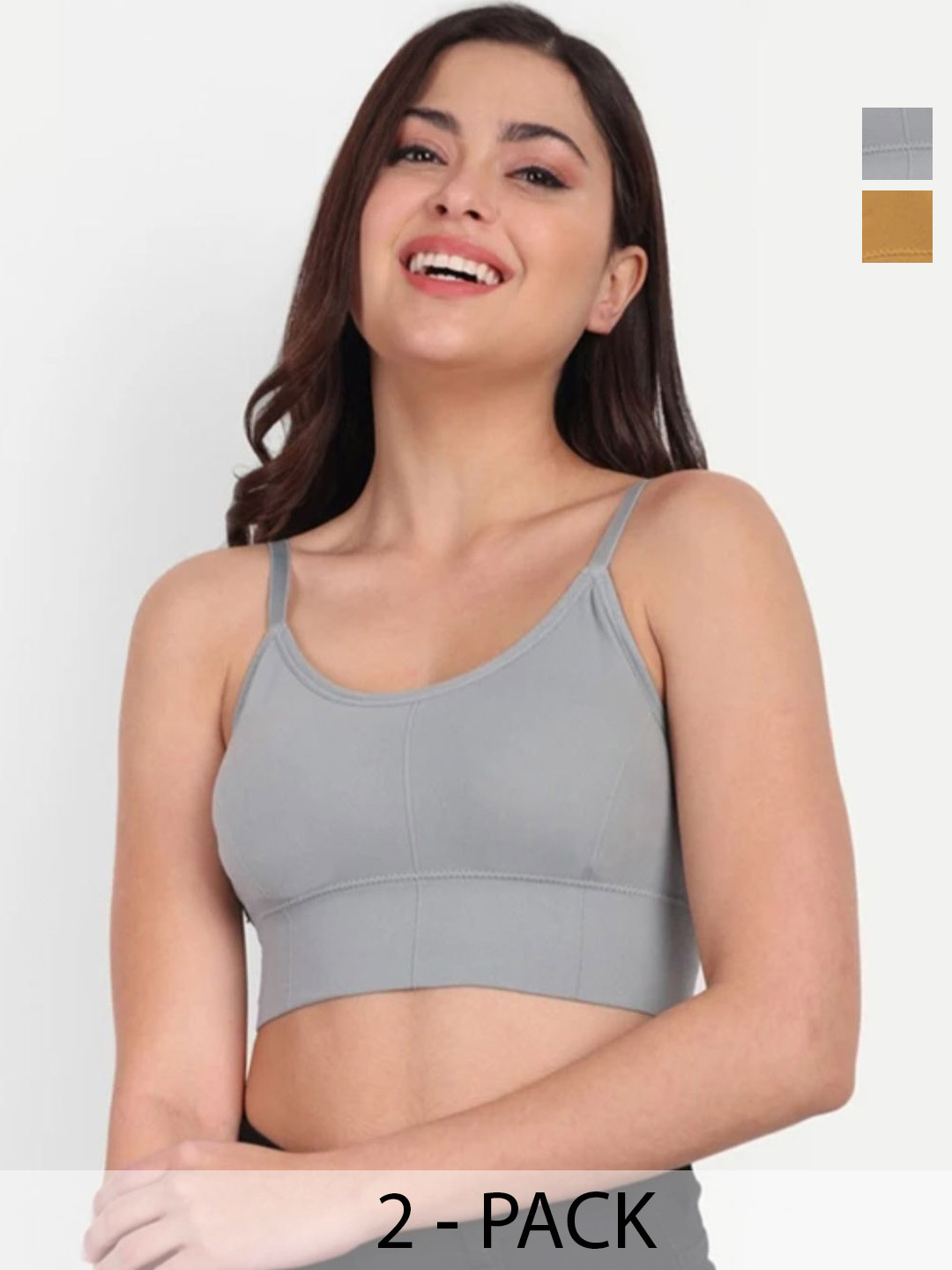 Megir Women Pack Of 2 Cotton Seamless Bra