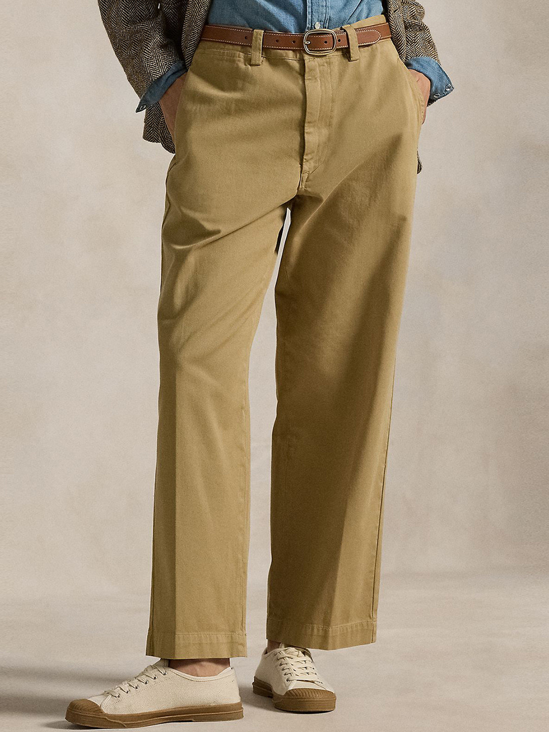Polo Ralph Lauren Women Cotton Mid-Rise Straight Fit Chinos Trousers
