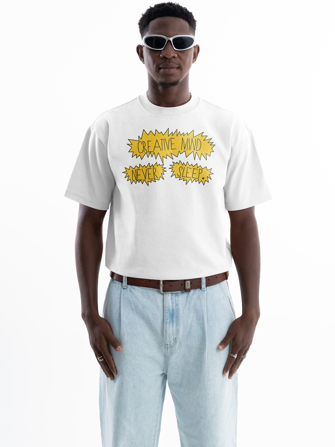 Creative Mind Typography Round Neck T-shirt