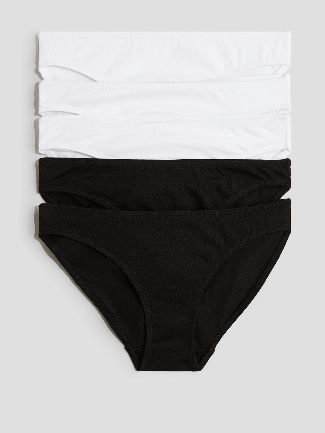 H&M Girls Pack Of 5 Mid-Rise Hipster Briefs