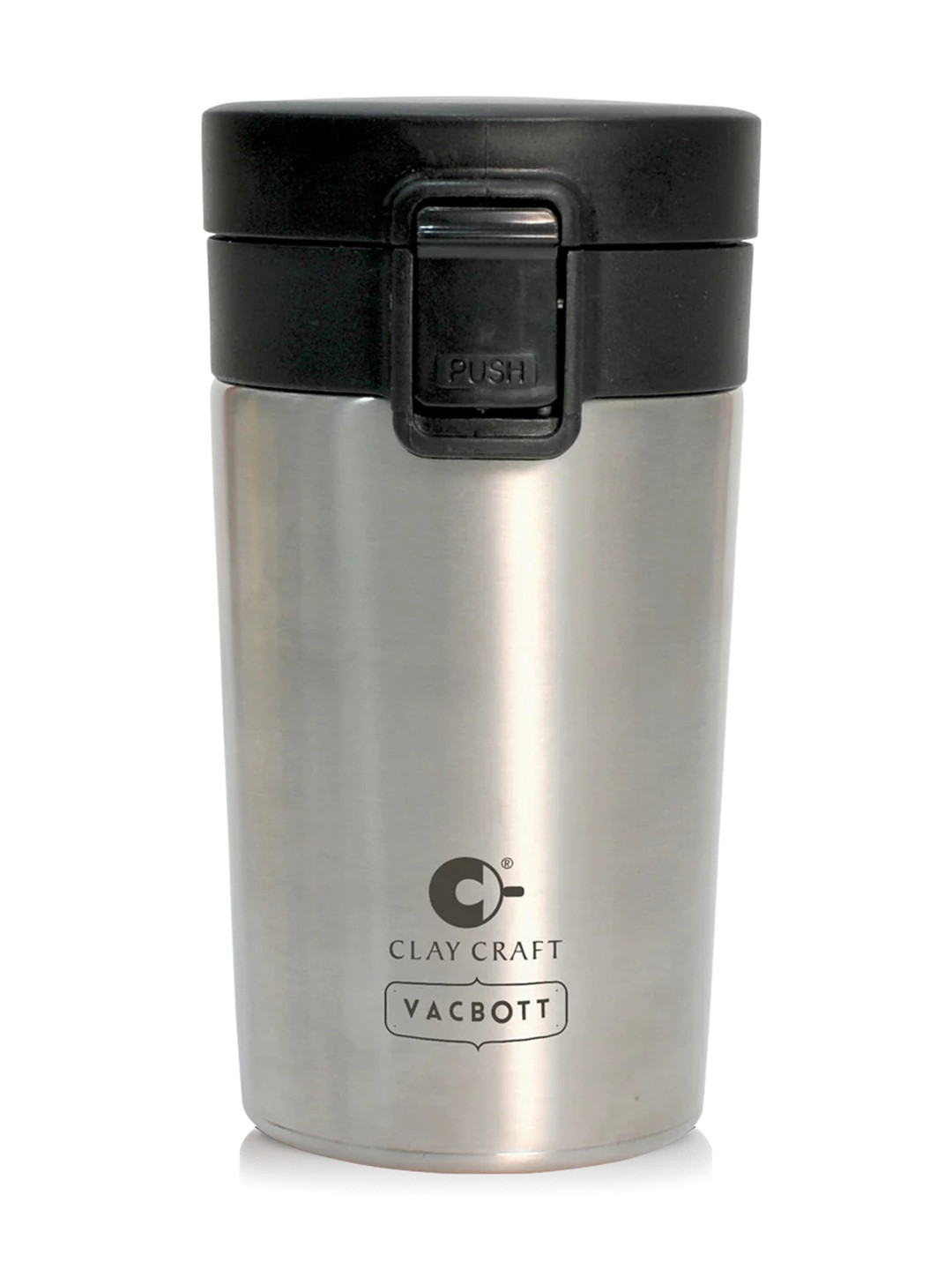 Clay Craft Vacbott Bis Certified Silver Double Wall Vacuum Insulated Travel Mug 280ml