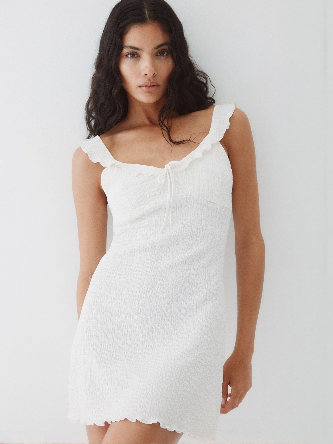 H&M Frill-Detail Mini Dress