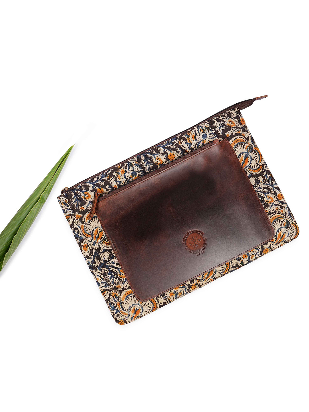 the leather warehouse Printed Leather Laptop Sleeve