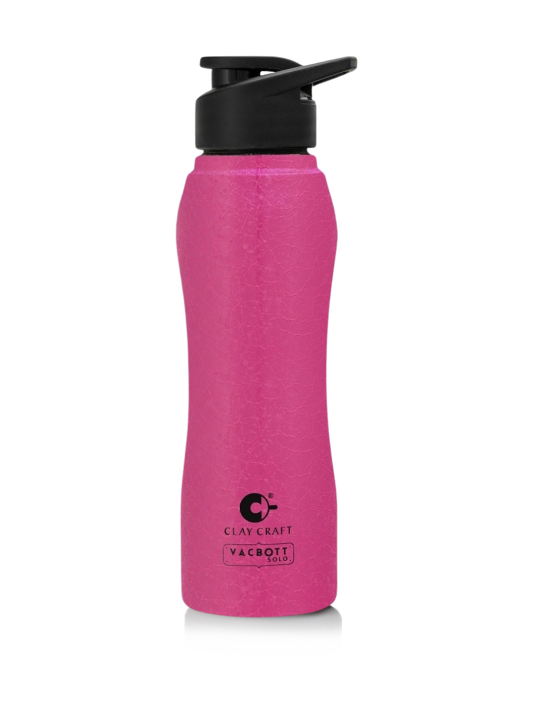 CLAY CRAFT Vacbott Pink Brand Logo Stainless Steel Single Wall Vacuum Water Bottle - 750ml