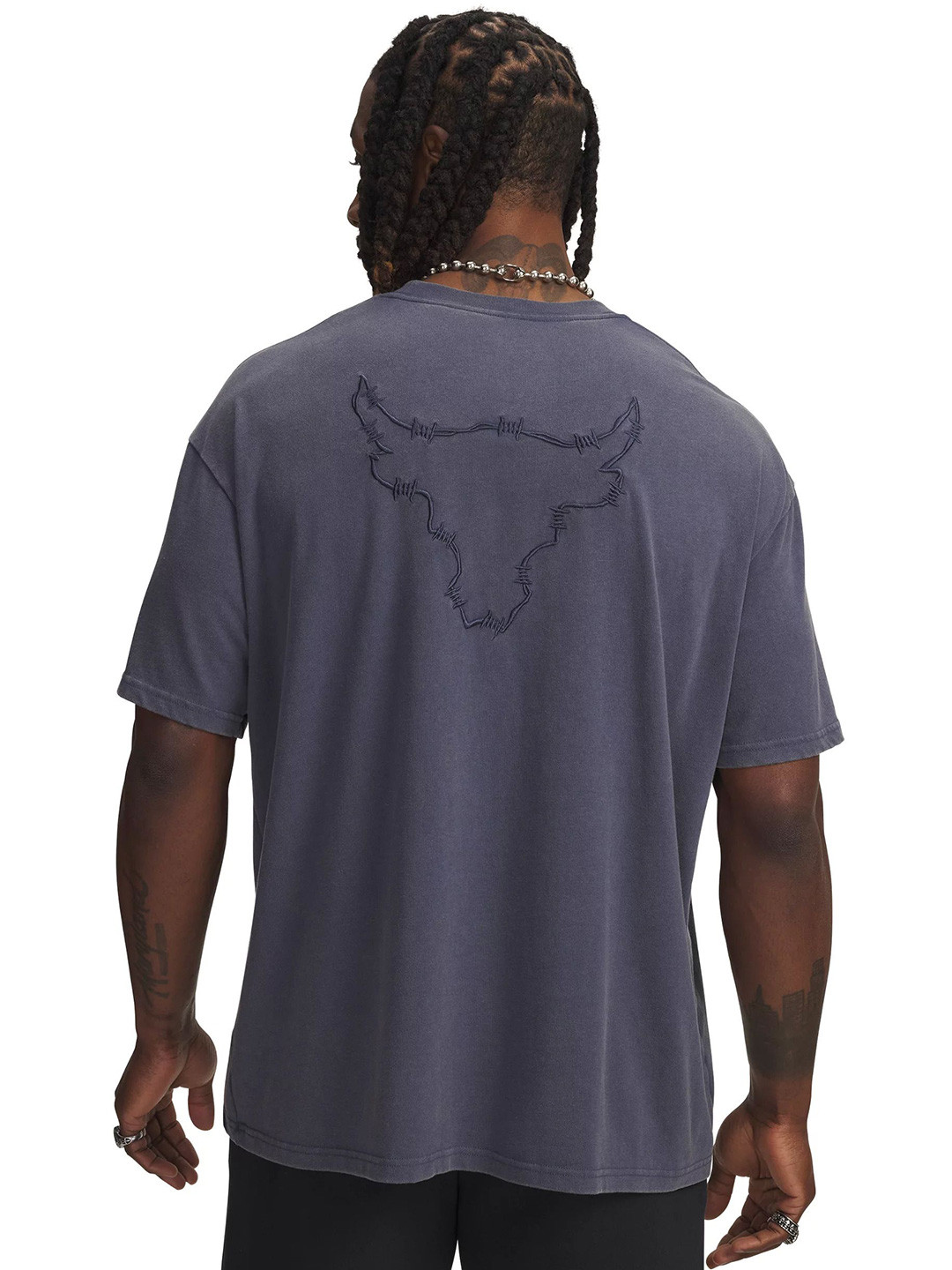 UNDER ARMOUR Men Project Rock Q3 Graphic Printed Relaxed Fit Short Sleeve T-Shirt