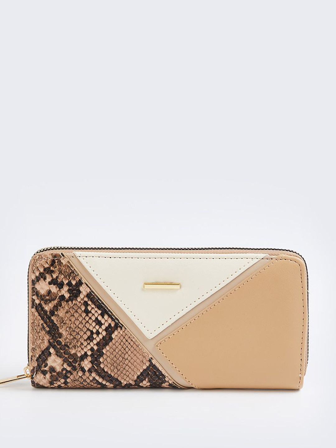 max Women Abstract Checked Two Fold Wallet