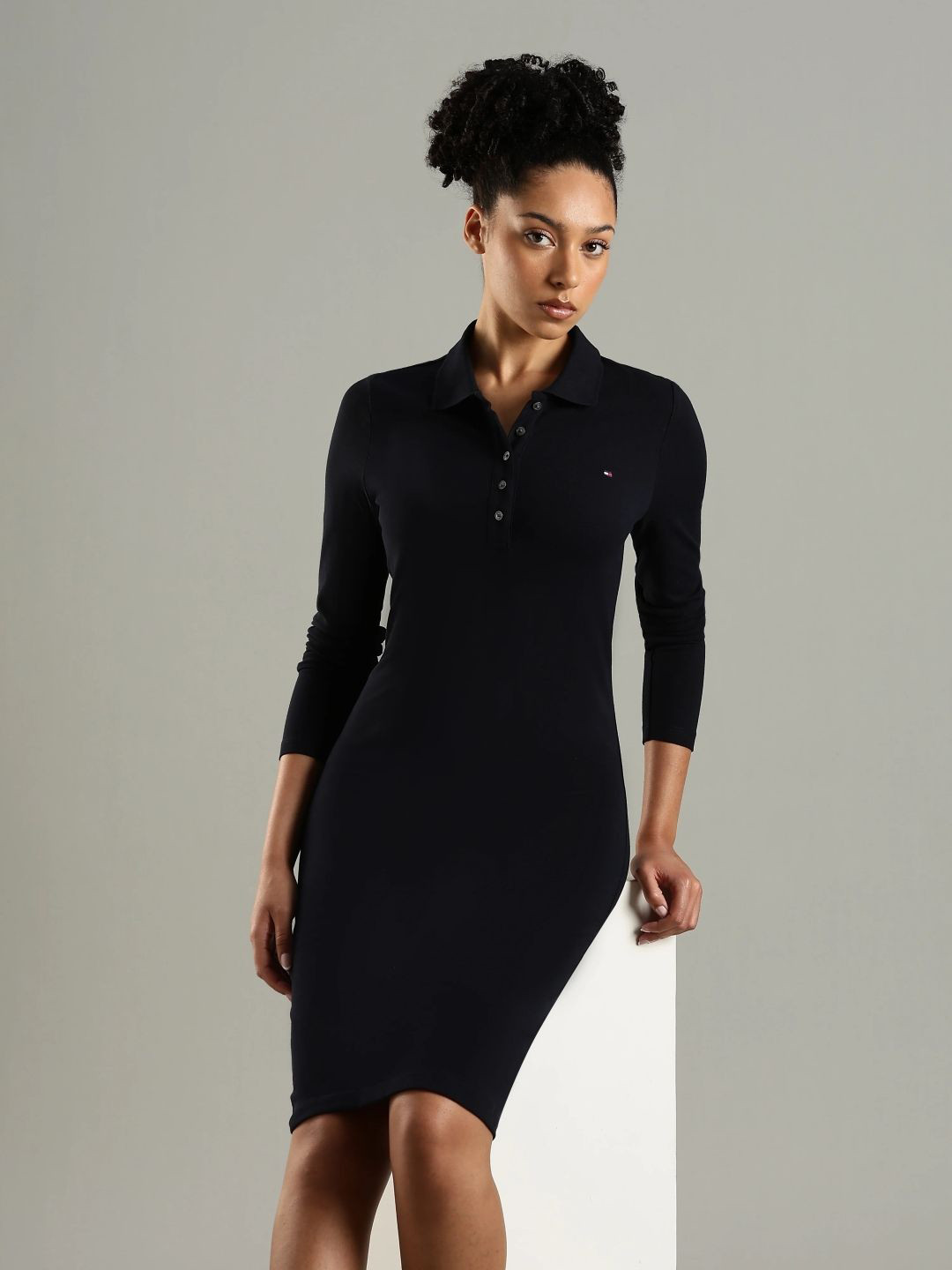 Tommy Hilfiger Women Polo Collar Sheath Dress
