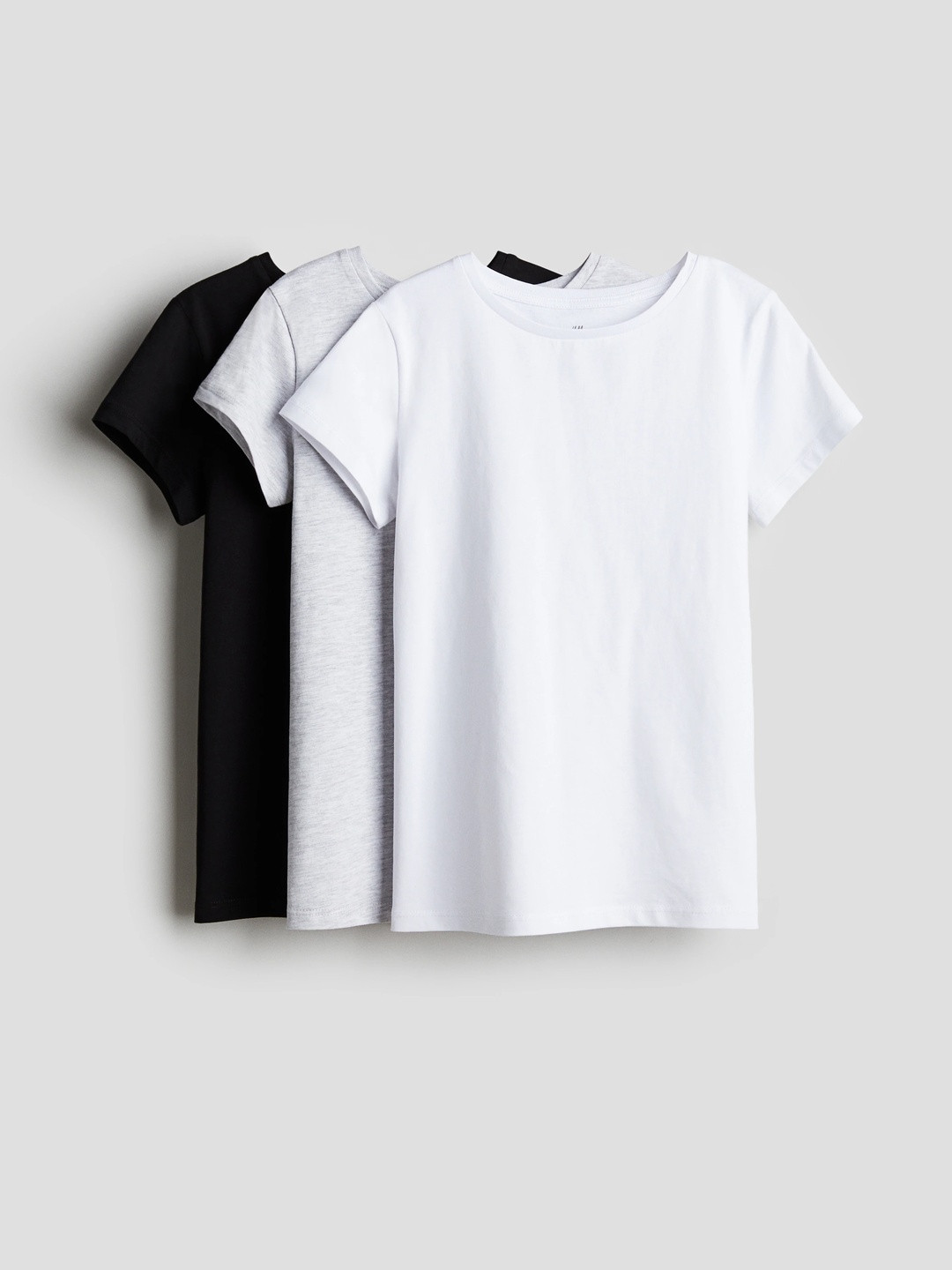 H&M Girls 3-Pack Cotton T-shirts