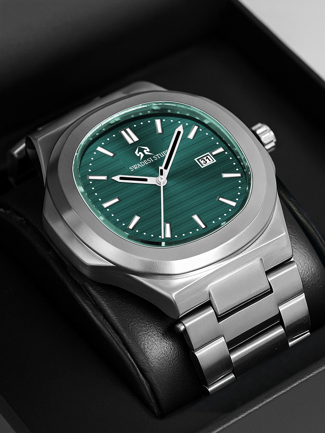 SWADESI STUFF Men Analogue Watch PREMIUM GREEN 81