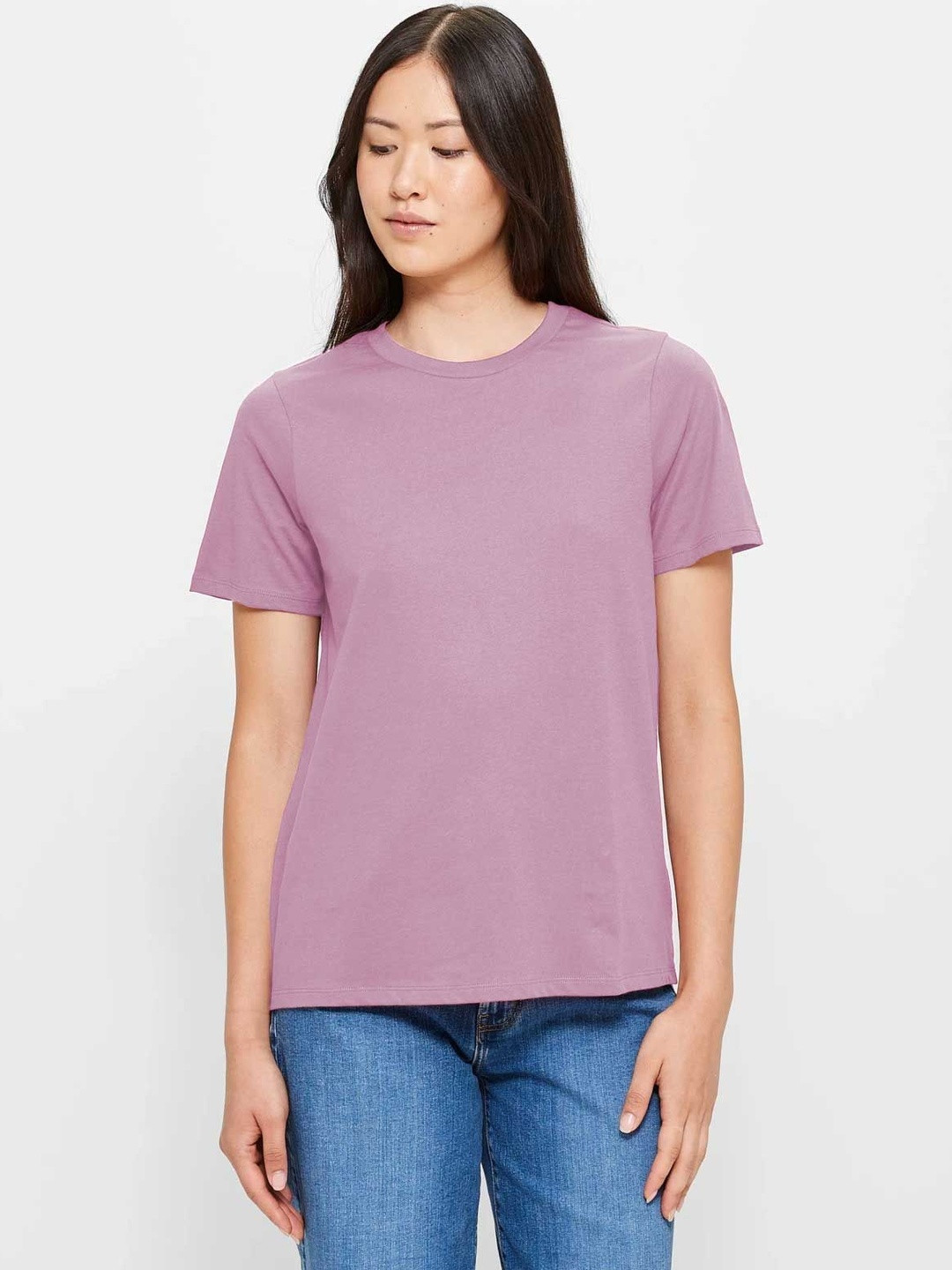 PRONK Cotton Short Sleeves Round Neck T-shirt