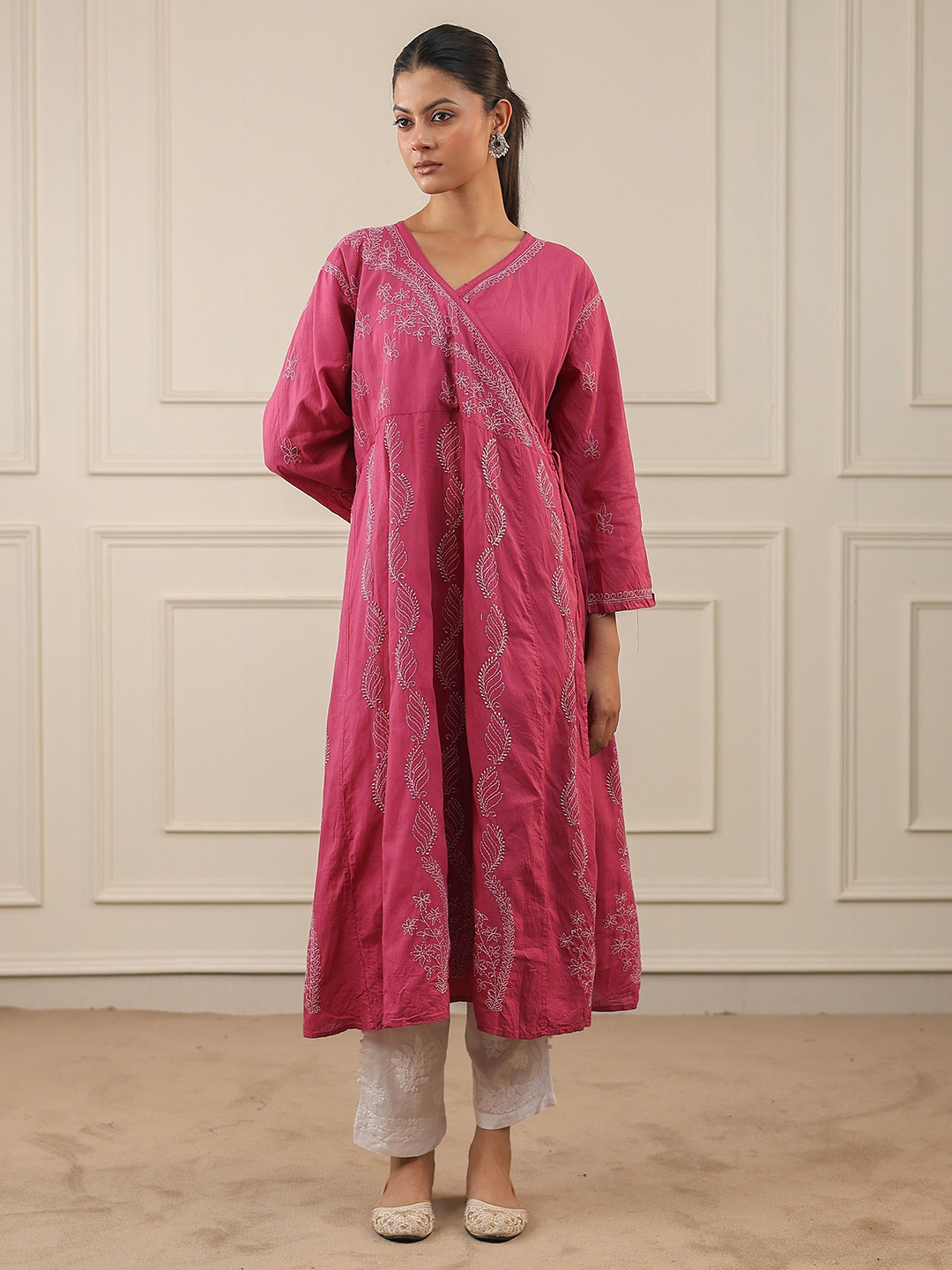 Janaki Apparels Women Ethnic Motifs Printed Festive Cotton Straight Kurta