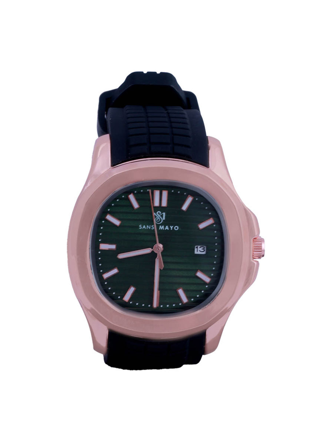 SANSIMAYO Beta Men Textured Straps Analogue Watch SM-M-60-B-RG-GE