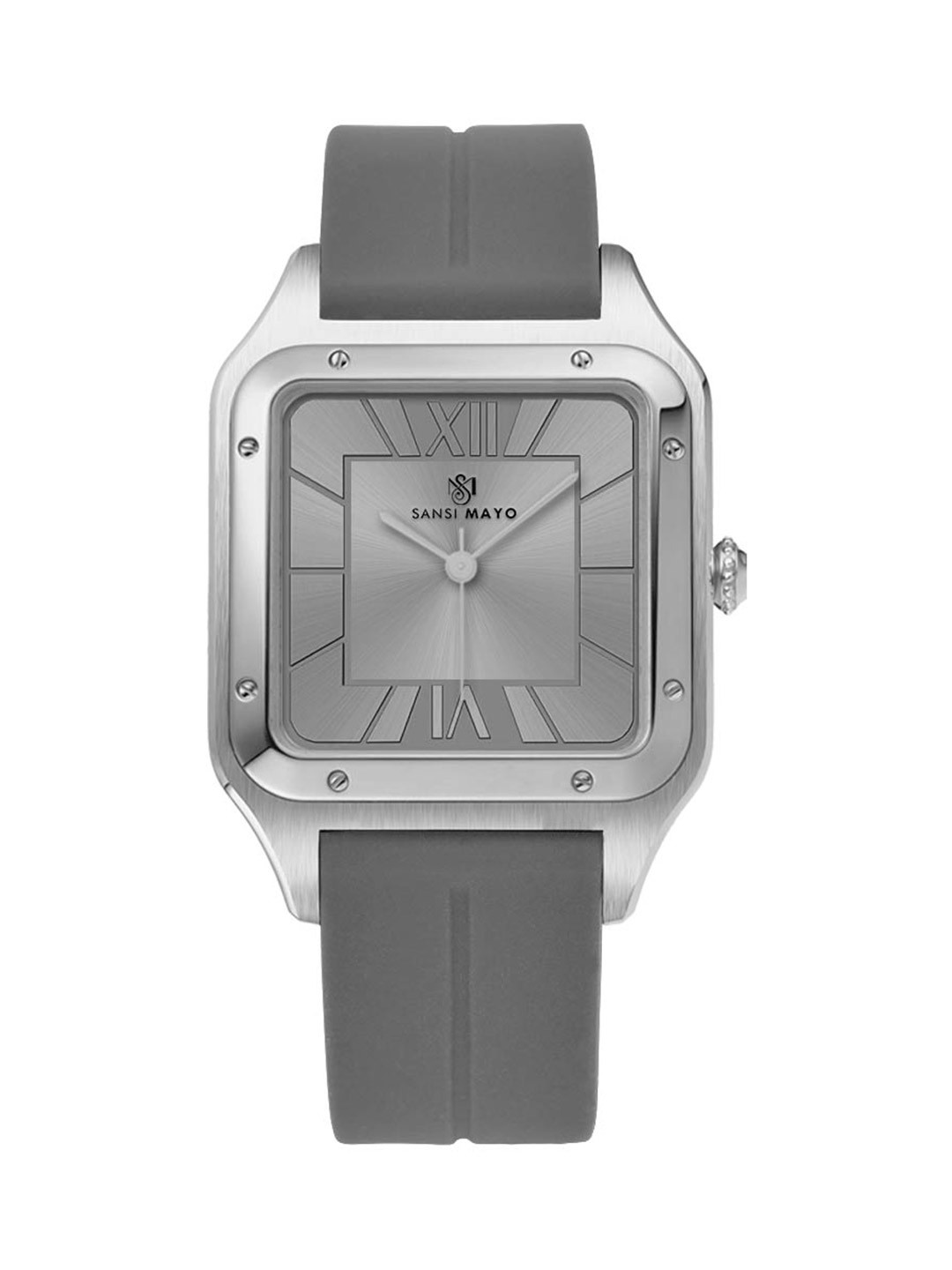 SANSIMAYO Carls Men Square Dial & Analogue Watch SM-M-194-GR-S-GR