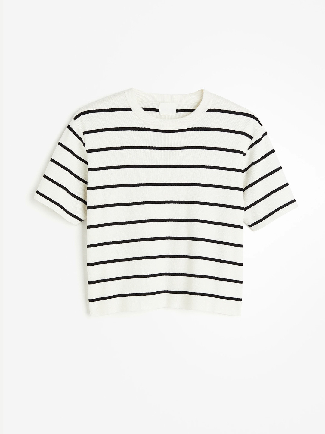H&M Striped Knitted Round Neck Tops