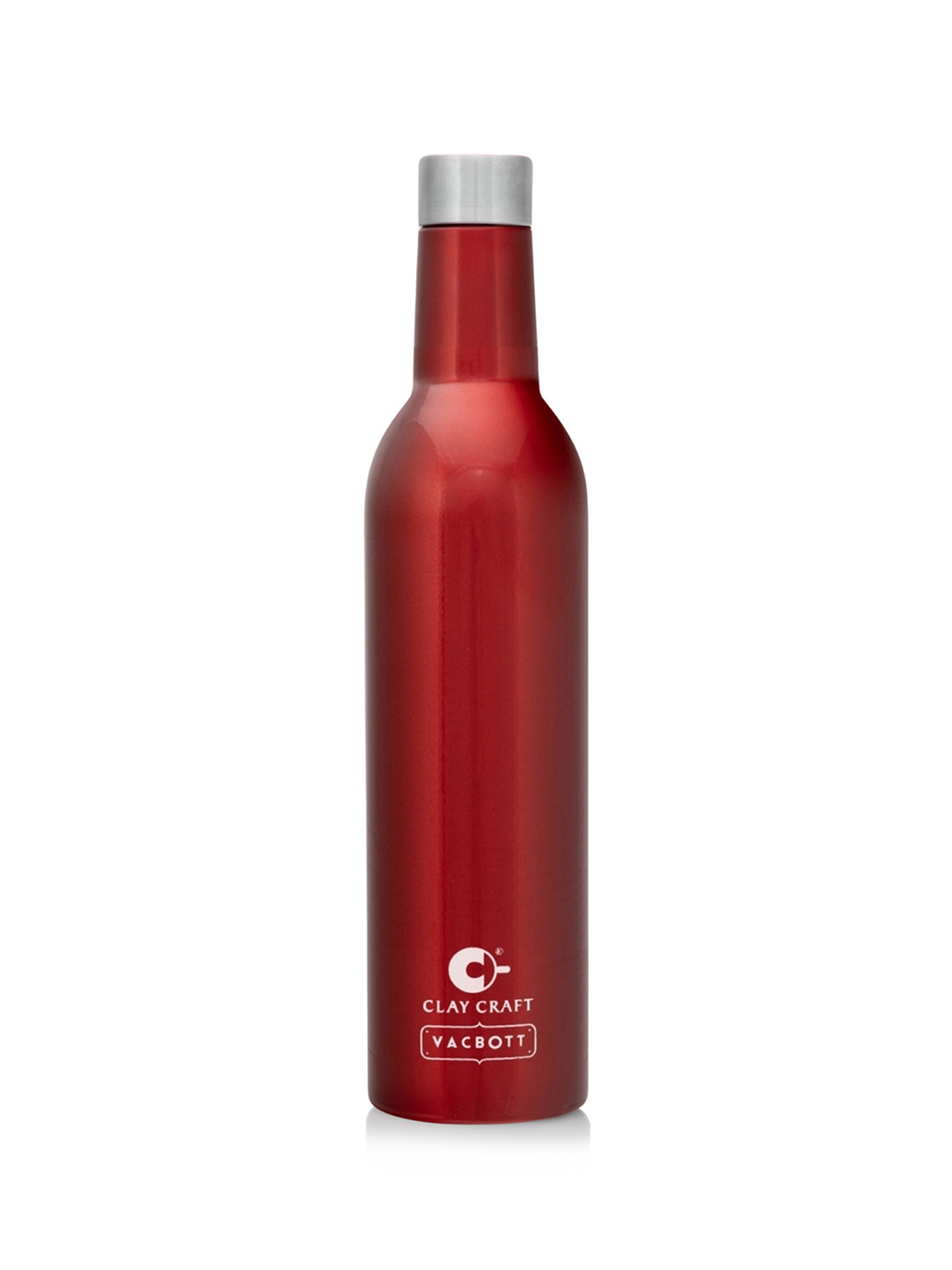 CLAY CRAFT Vacbott Red Brand Logo Stainless Steel Double Wall Vacuum Water Bottle - 800ml