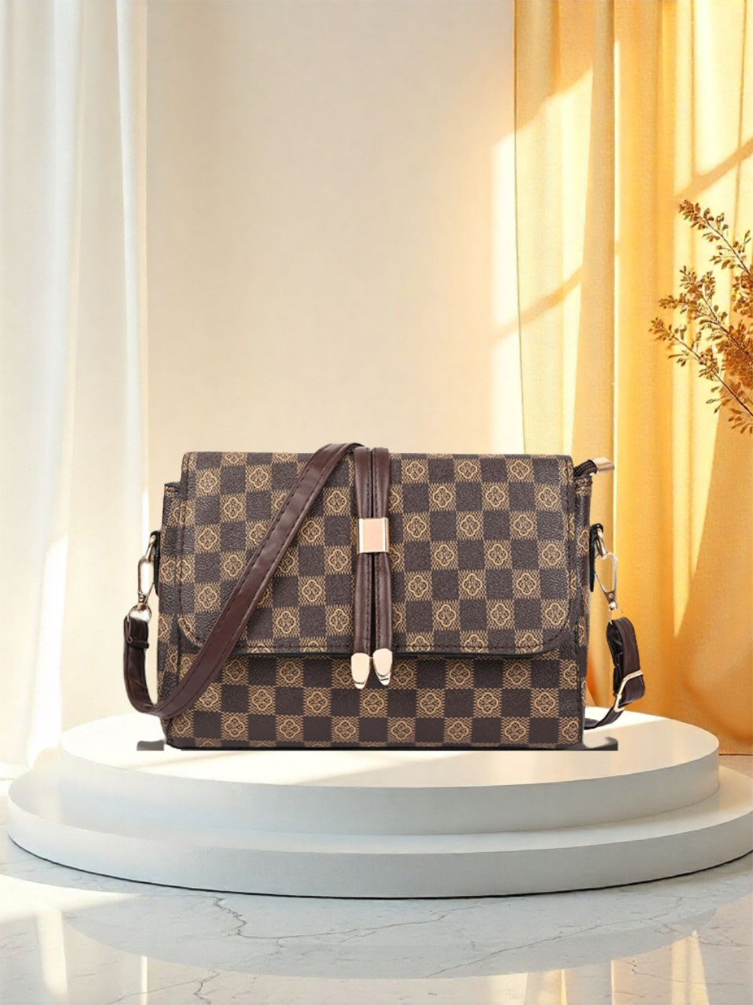 SAGEWARE Checked Crossbody Sling Bag