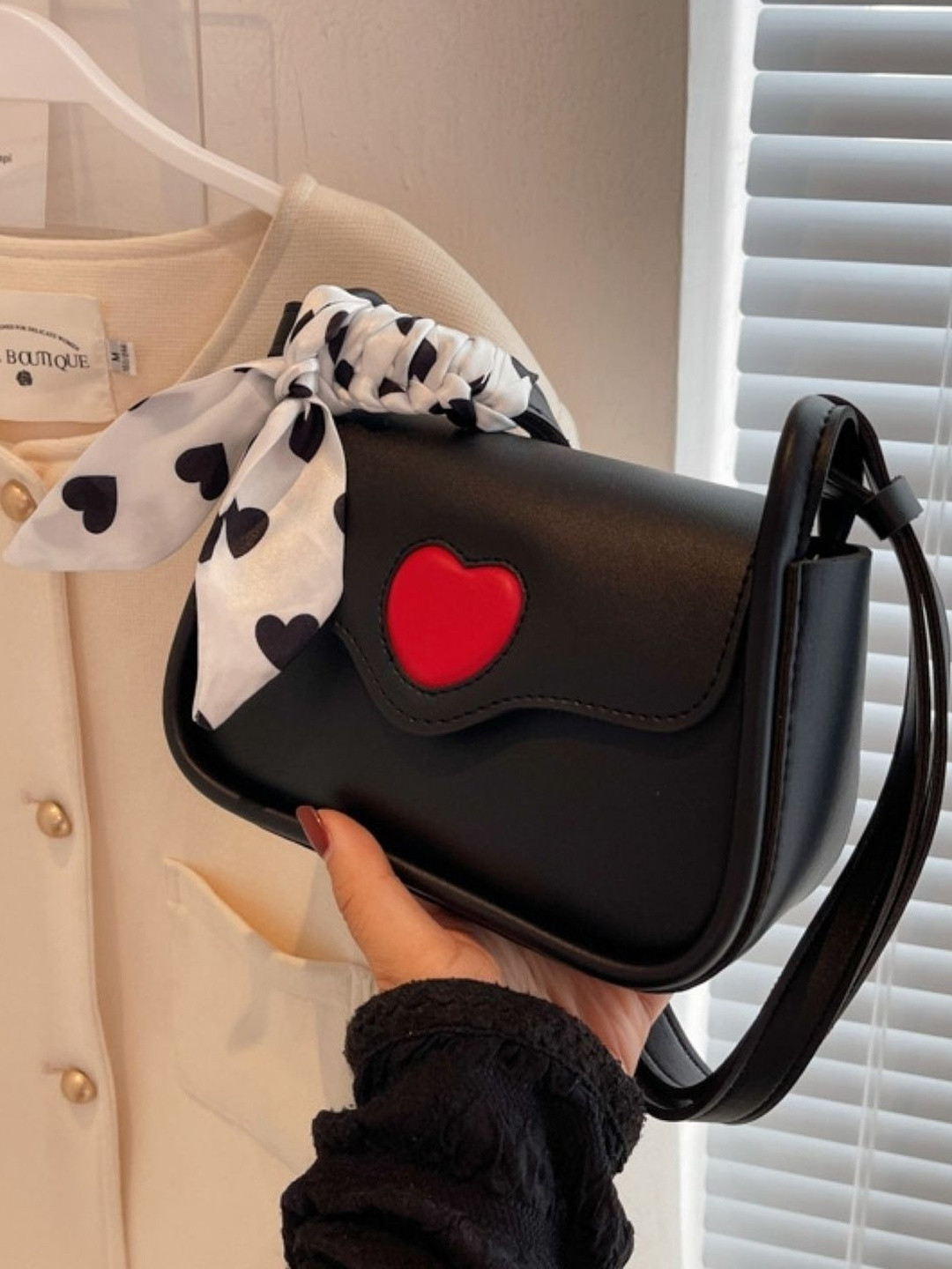 CORSICA Black Swagger Shoulder Bag