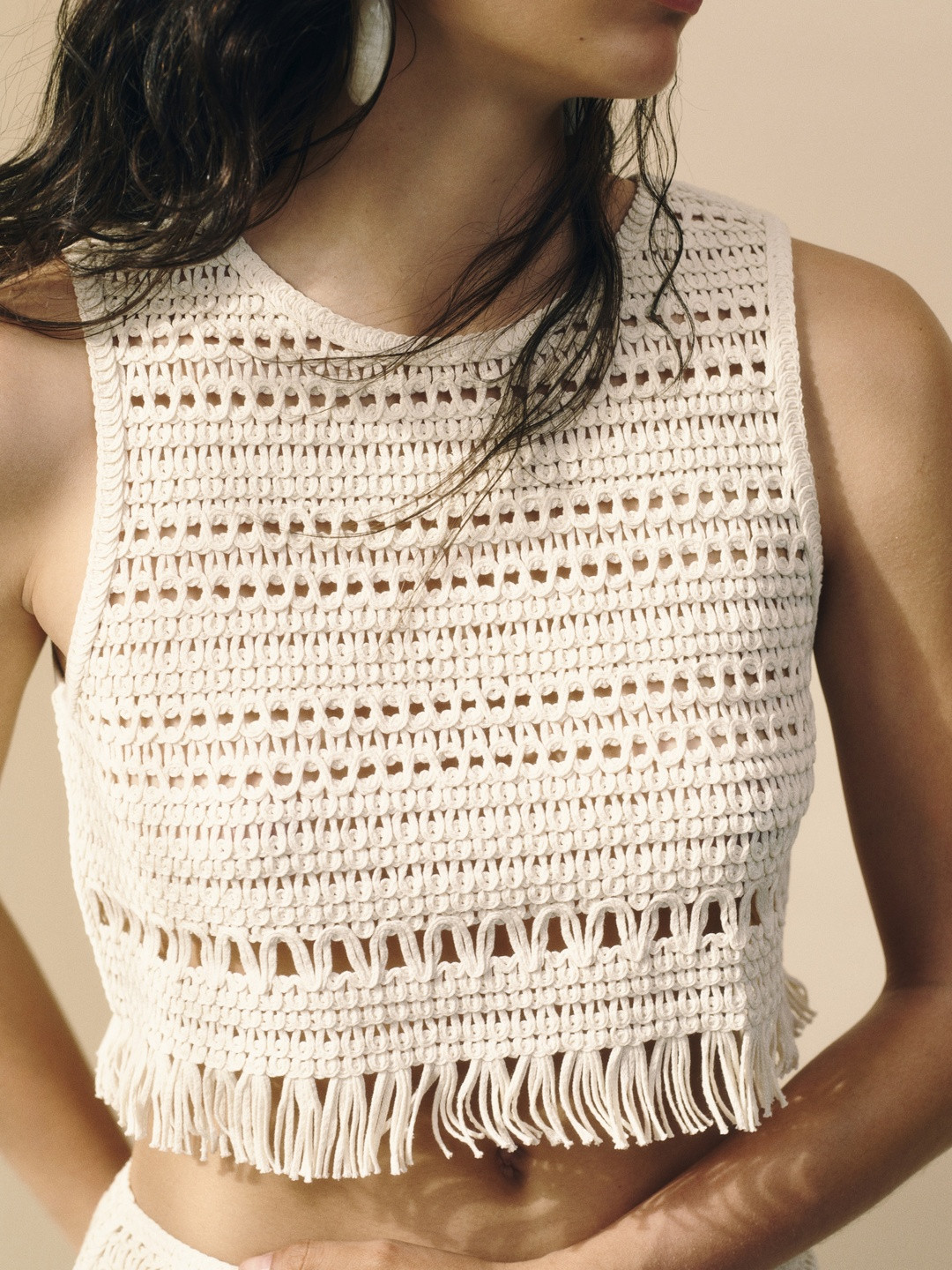 H&M Crochet-Look Vest Top