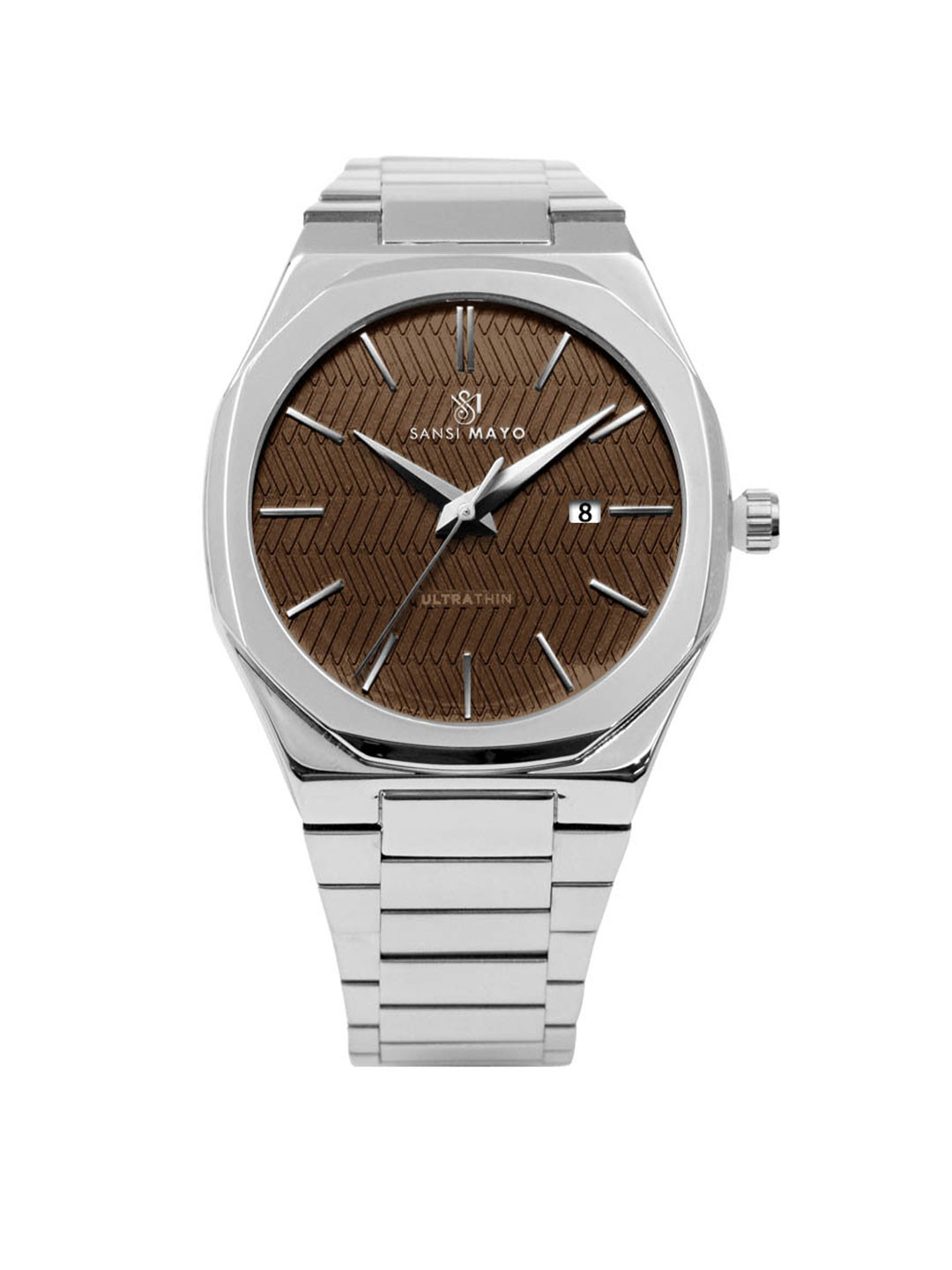 SANSIMAYO Brauo Men Bracelet Style Straps Analogue Watch SM-M-161-S-S-BR