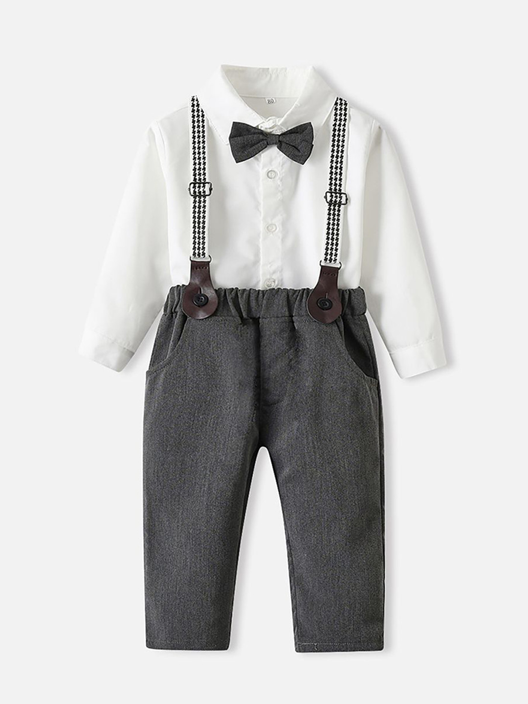 JC SPARKLE Boys Long Sleeves Shirt With Trouser & Suspenders