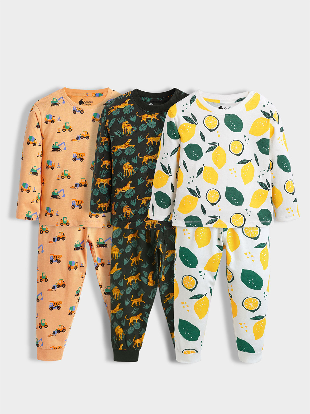 Orange Sugar Unisex Kids Cotton Clothing Set