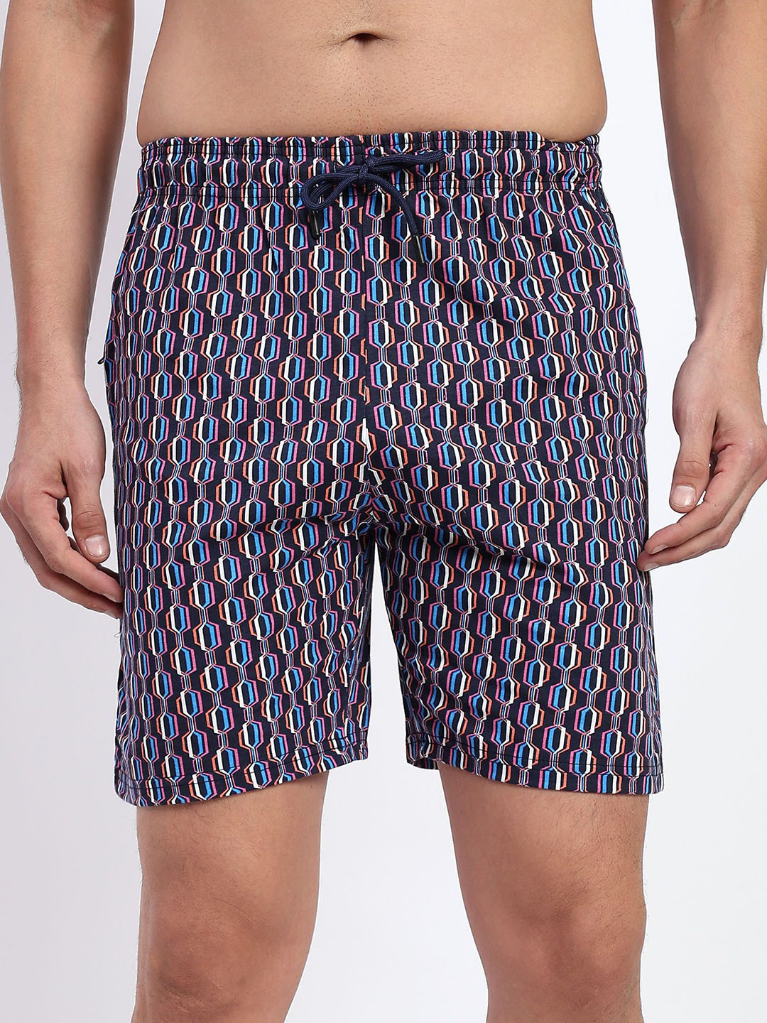 T.T. Men Printed Regular Fit Mid-Rise Bermuda