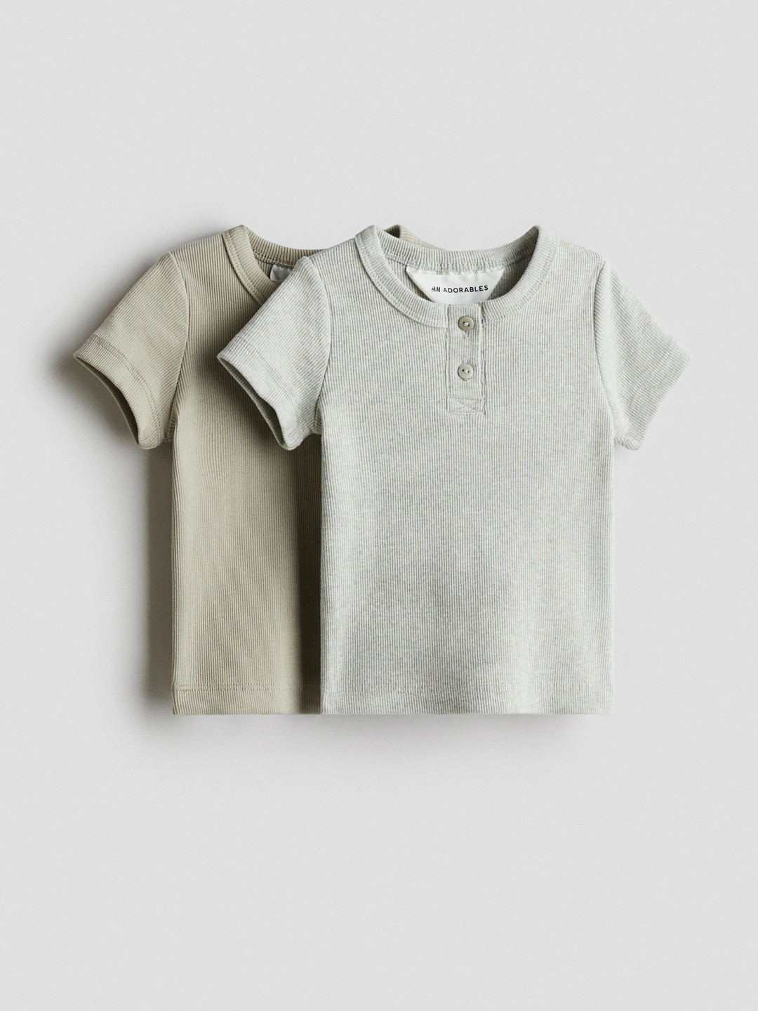 H&M 2-Pack Cotton Henley Tops
