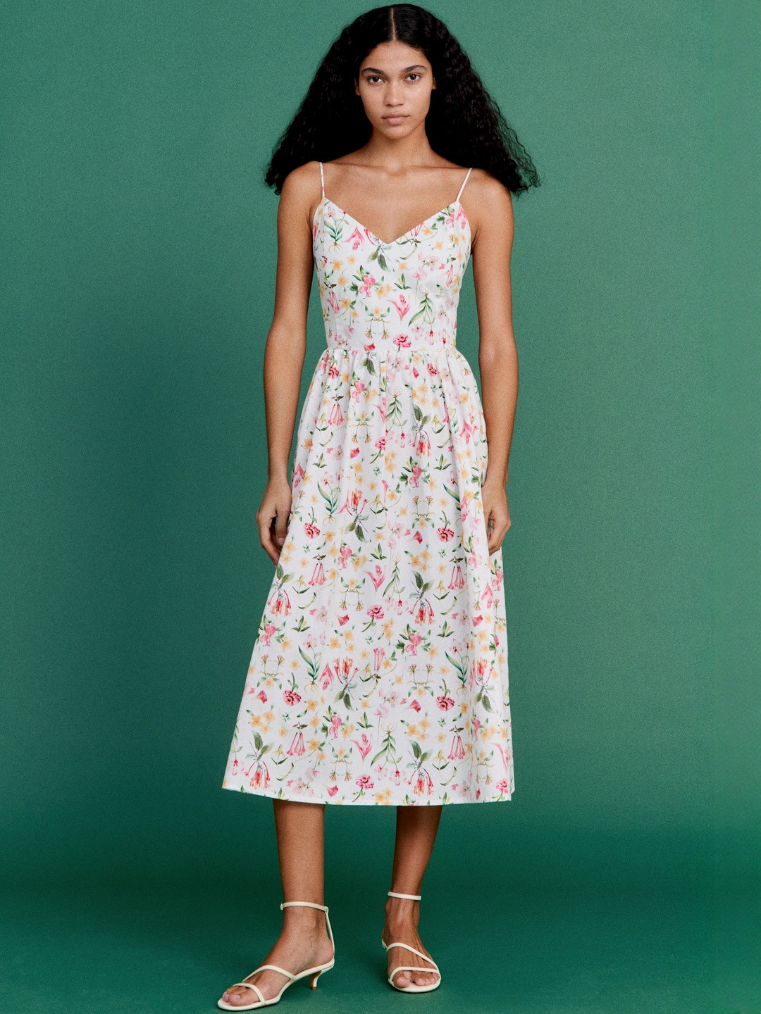 H&M Women Printed Casual knee length Strappy Dress