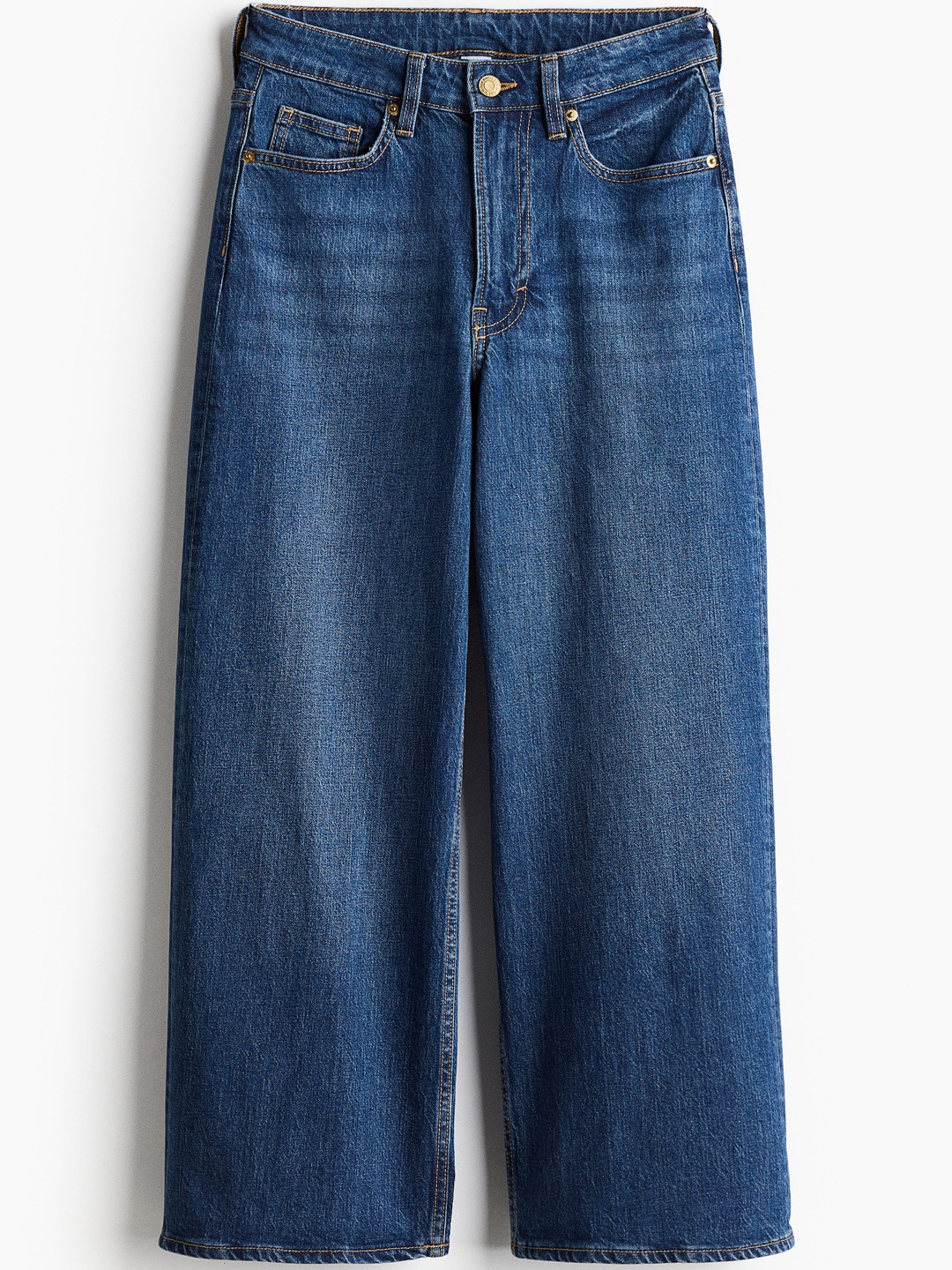 H&M Women Wide High Cropped Jeans