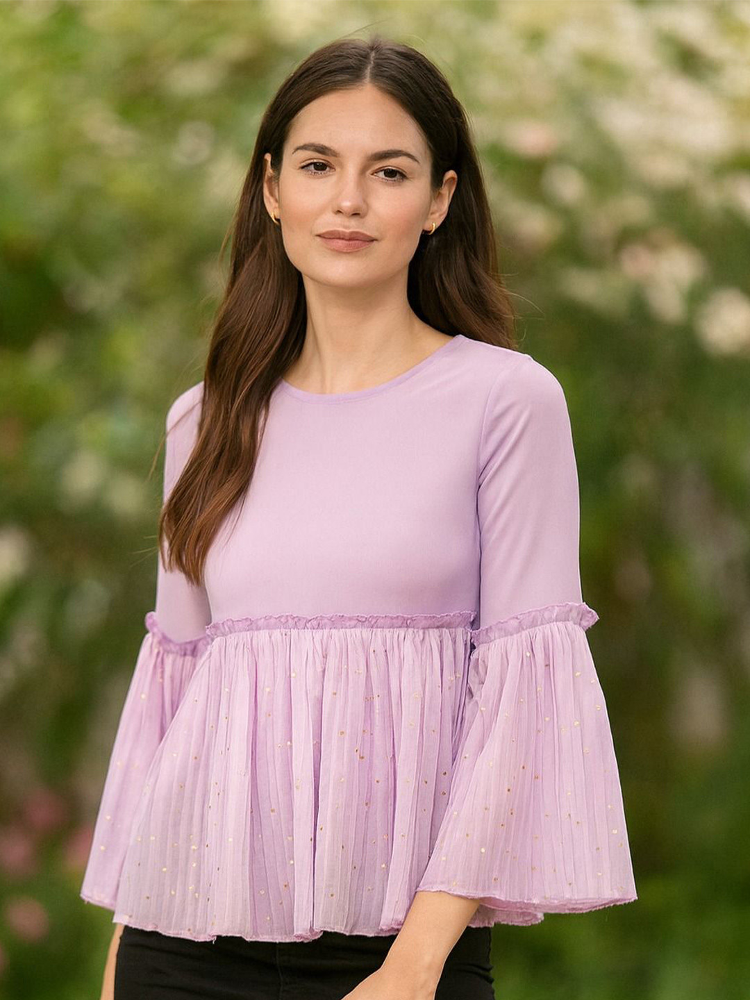 4WRD by Dressberry Women Flared Sleeve Georgette Top