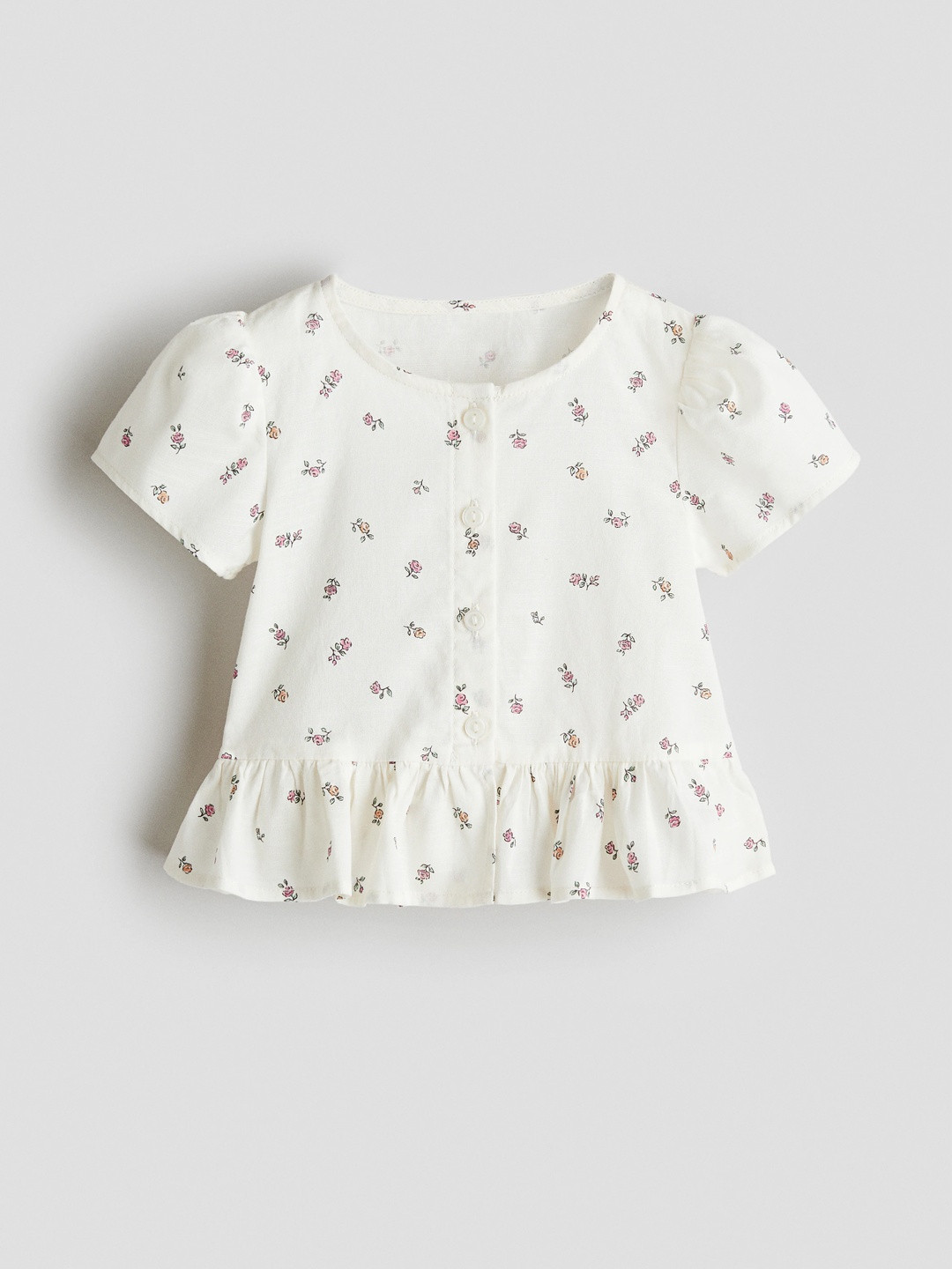 H&M Short-Sleeved Cotton Blouse