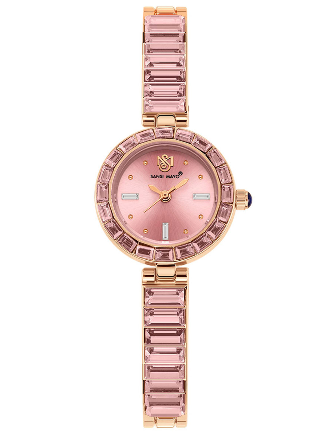 SANSIMAYO Infinity Women Dial & Stainless Steel Straps Analogue Watch SM-L-242-RG-RG-PI