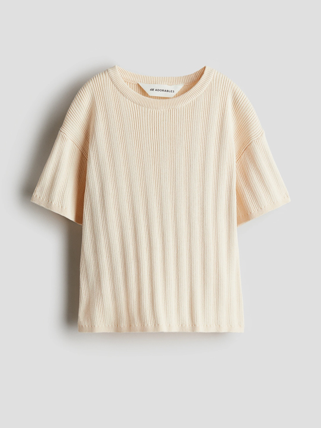 H&M Rib-Knit Cotton T-shirt